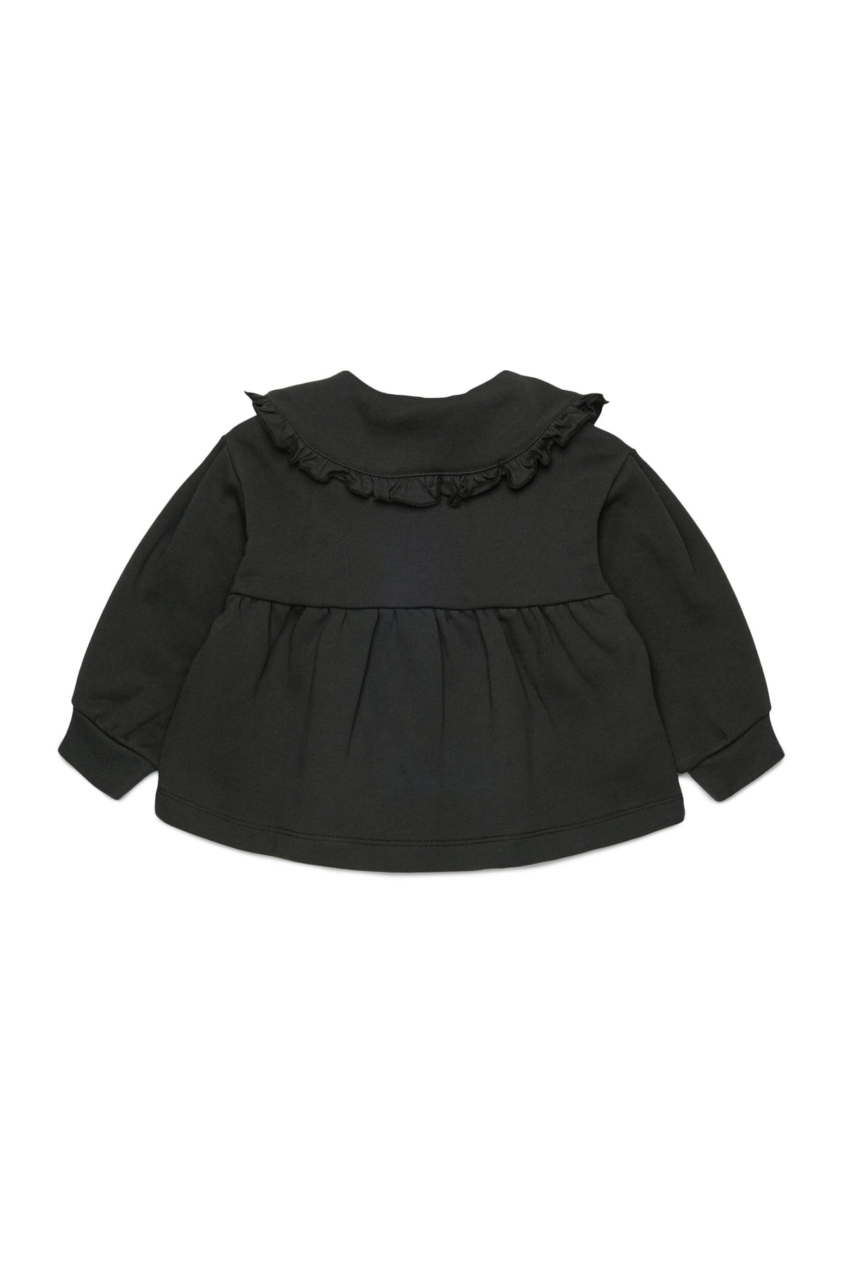 Jacket with logo and ruffles