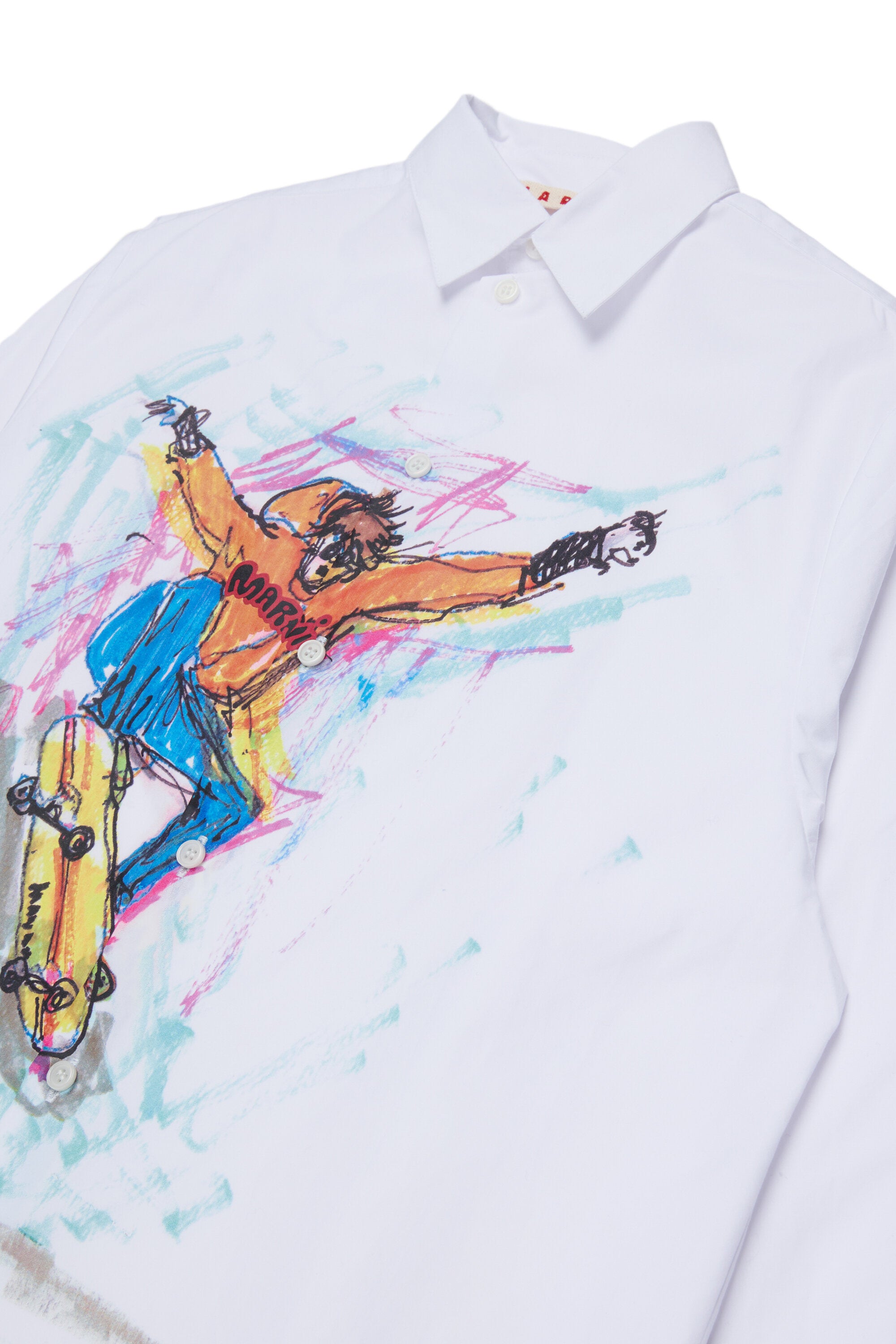Camisa de manga larga con estampado de skater