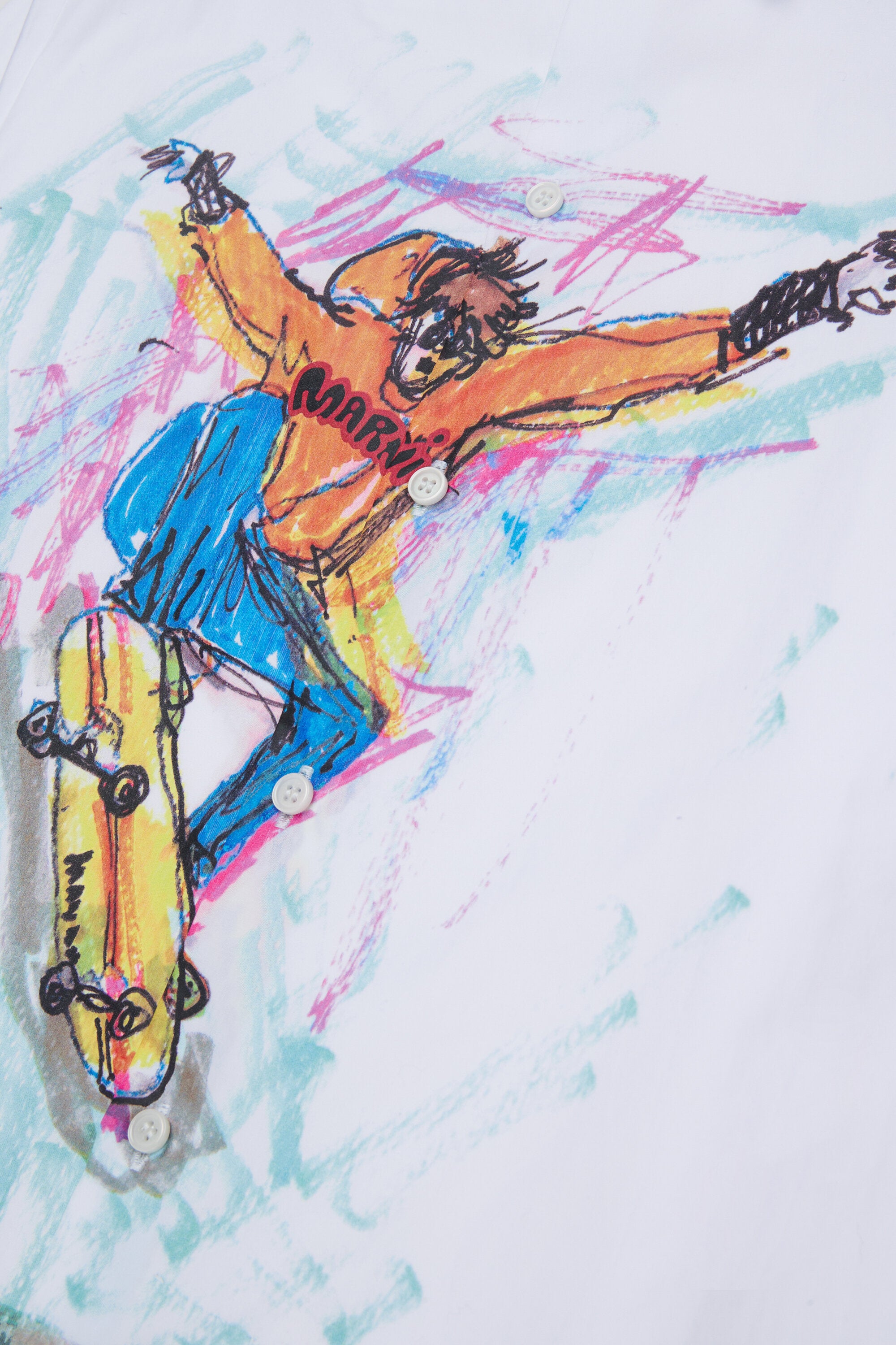 Camisa de manga larga con estampado de skater
