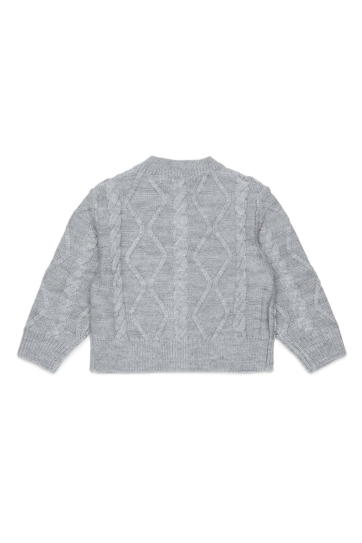 Cardigan avec torsades et broderies florales