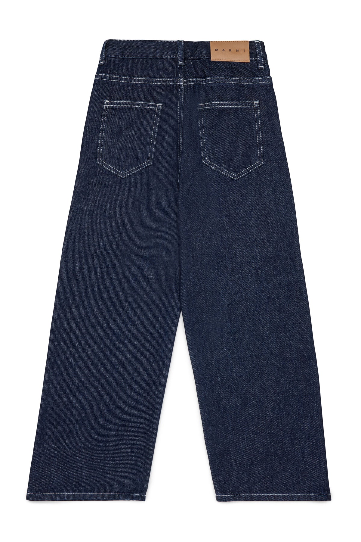 Jeans relajados azul oscuro con logo