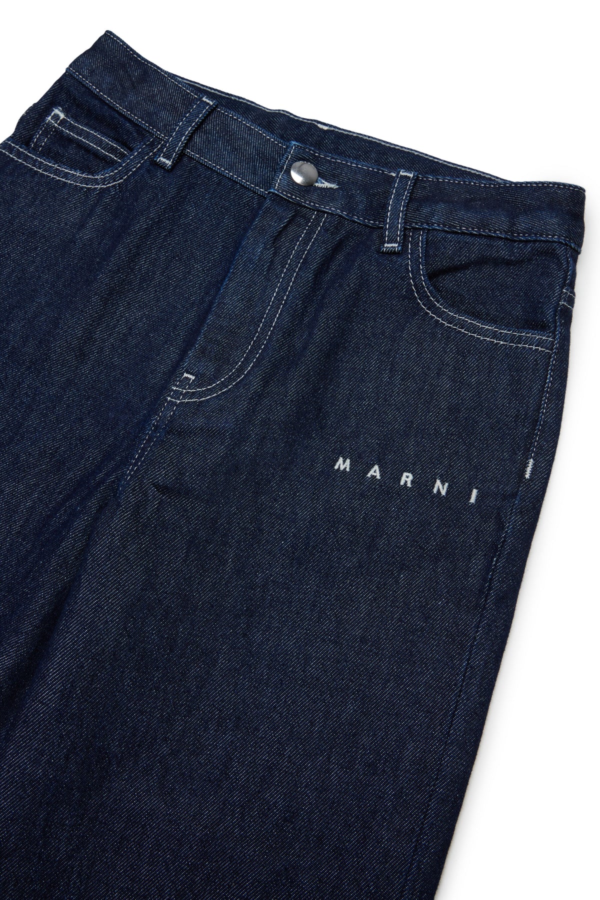 Jeans relajados azul oscuro con logo