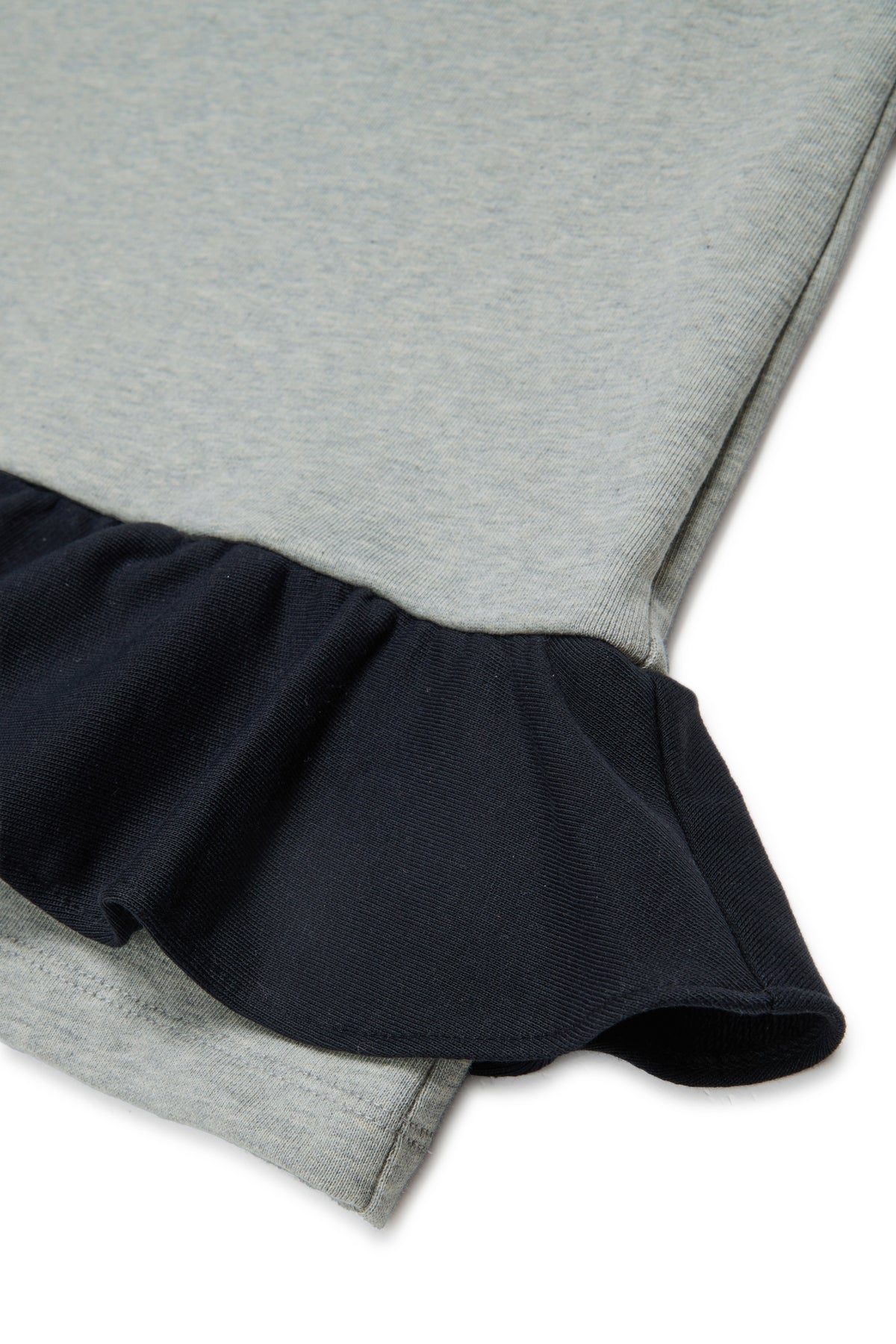 Fleece dress with zip and ruffle