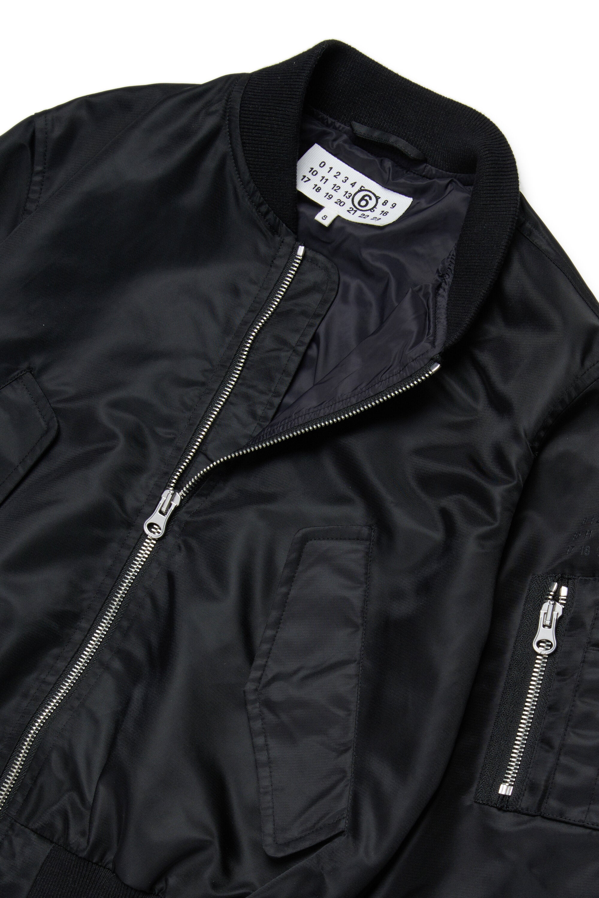 Bomber jacket with printed logo