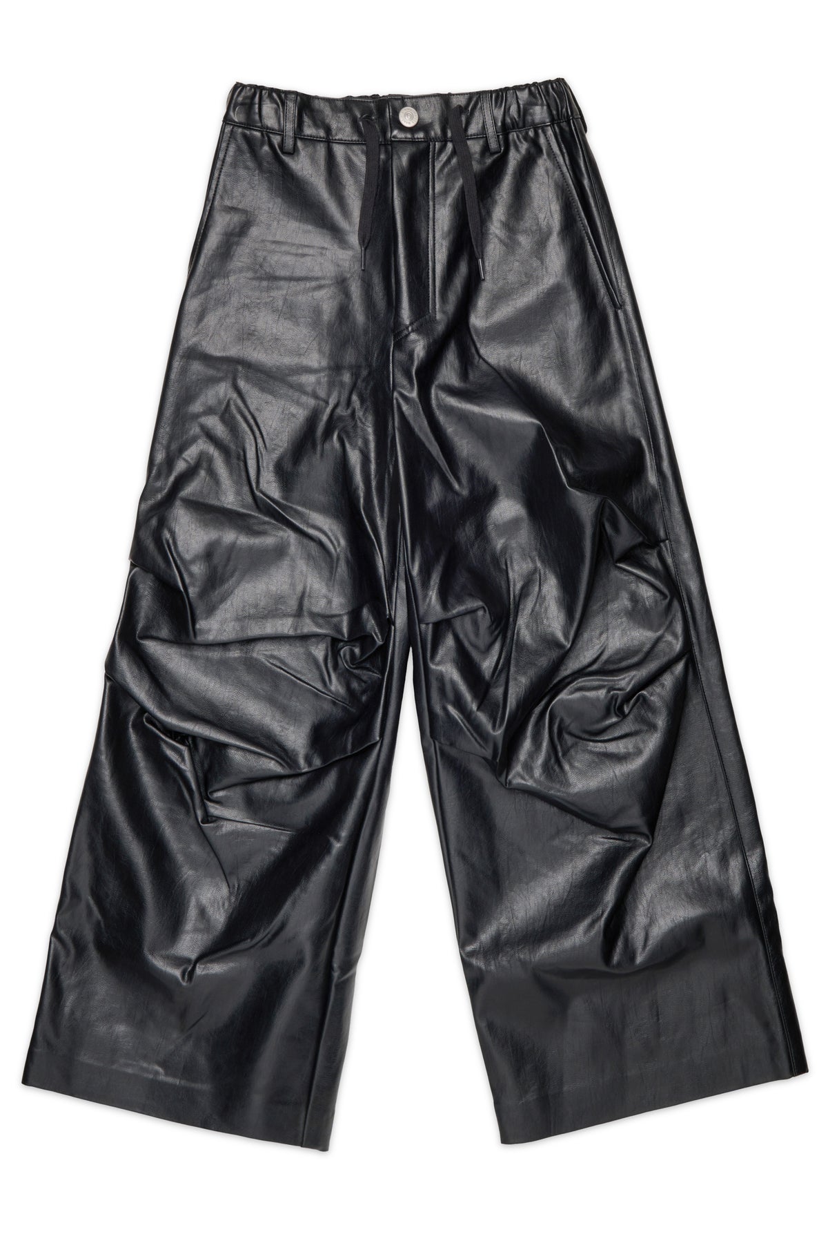 Pantalon wide leg effet enduit
