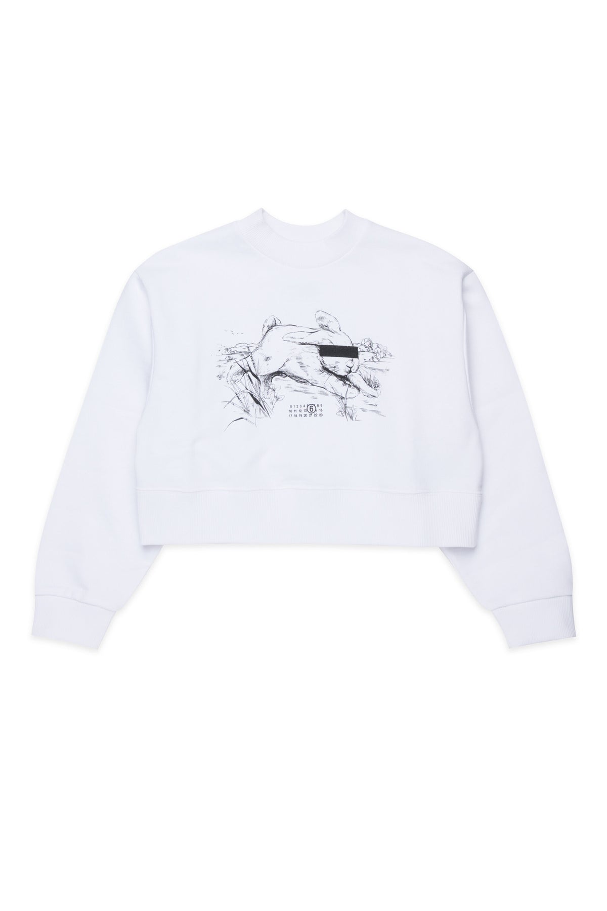 Sweat-shirt à col rond avec imprimé graphique