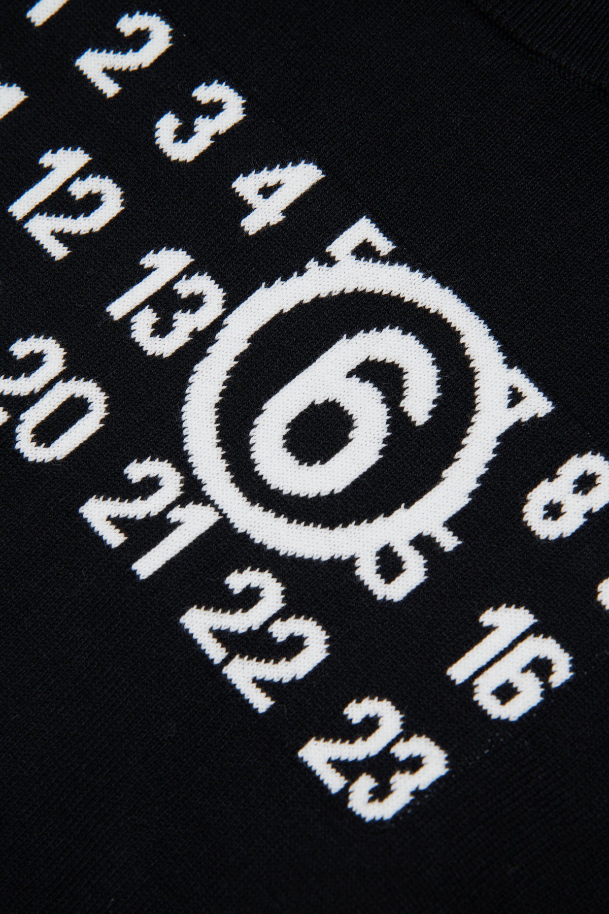 Crewneck pullover with numeric logo