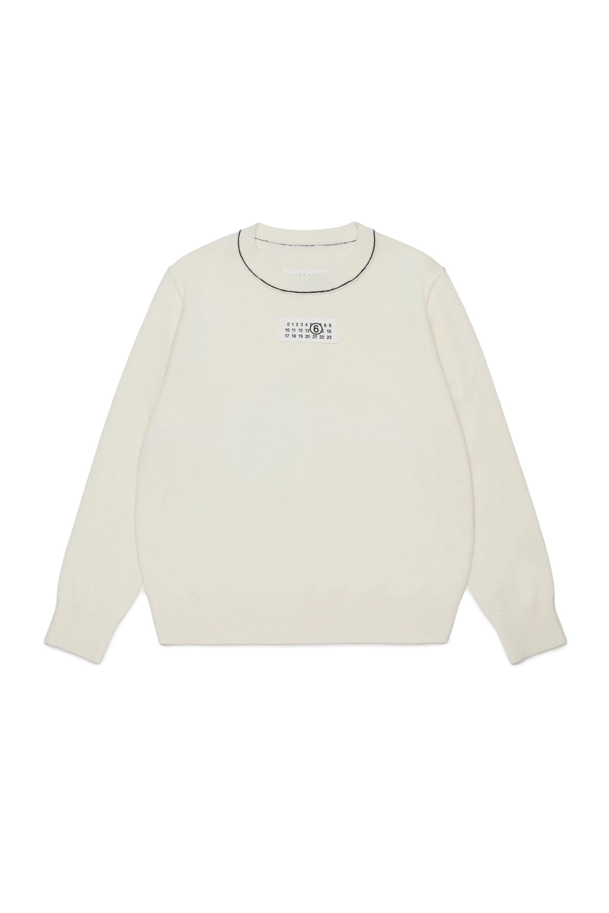 Jersey de cuello redondo en mezcla de lana