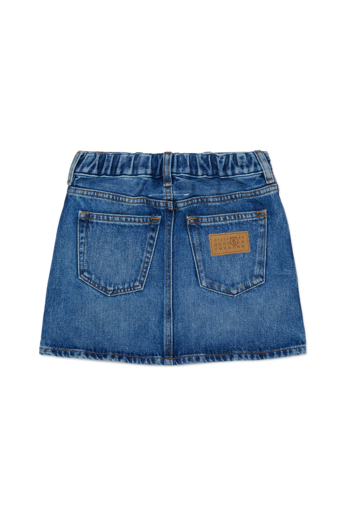 Jupe en denim avec poches contrastées