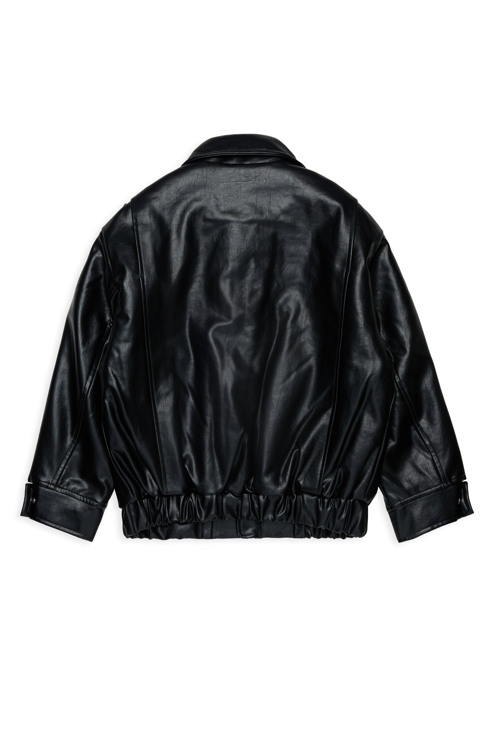 Chaqueta biker con logo estampado