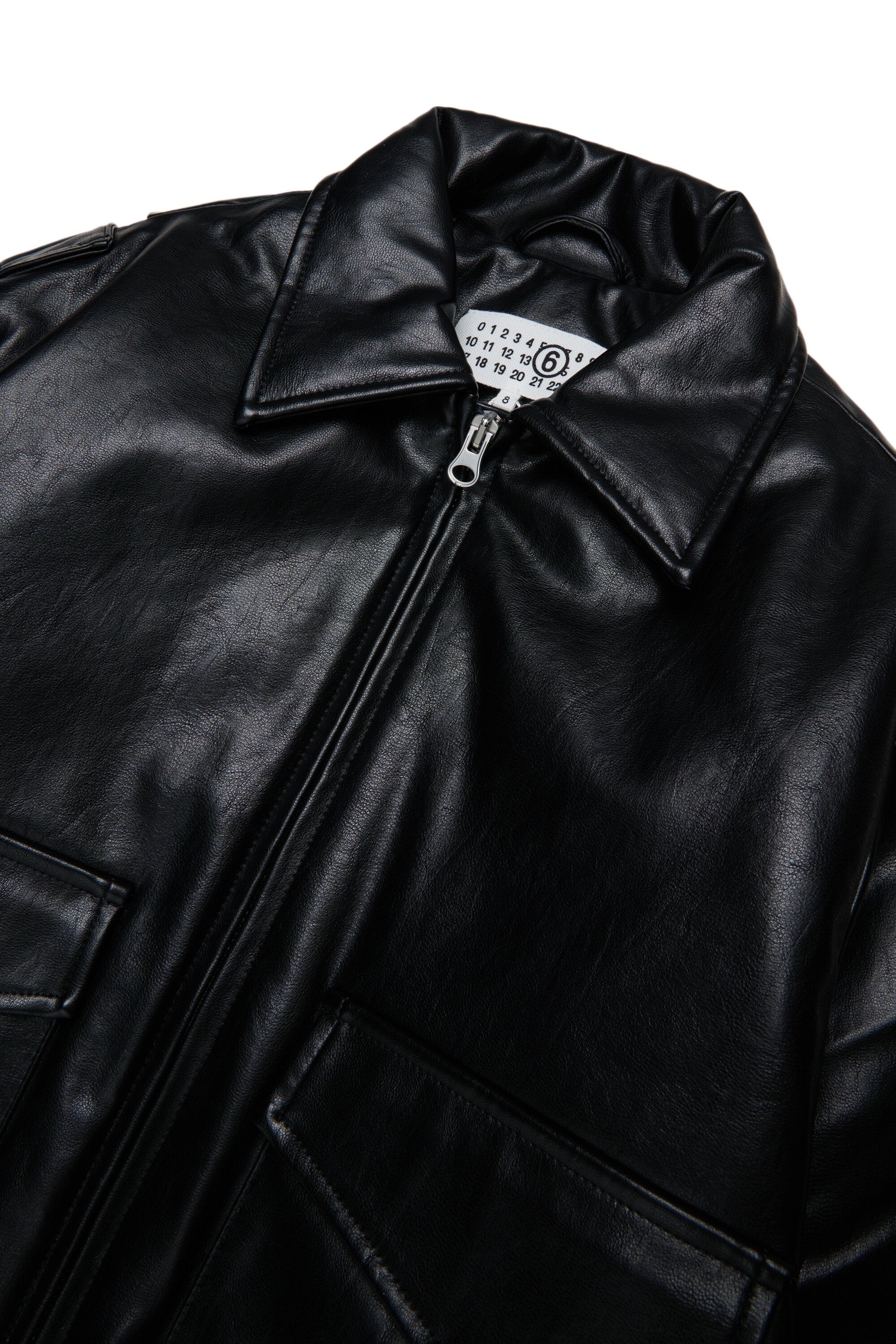 Chaqueta biker con logo estampado