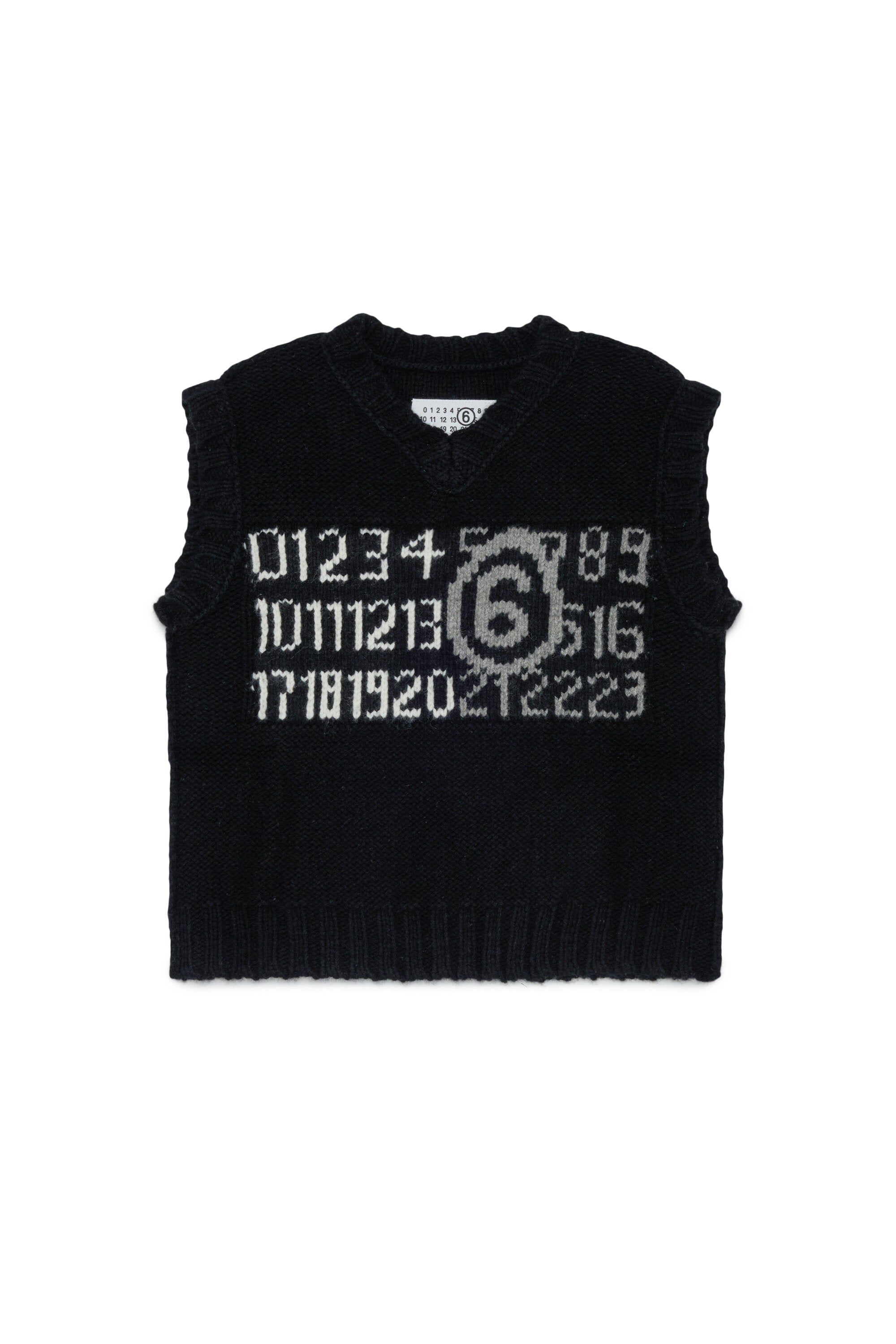 Gilet en maille sans manches avec logo