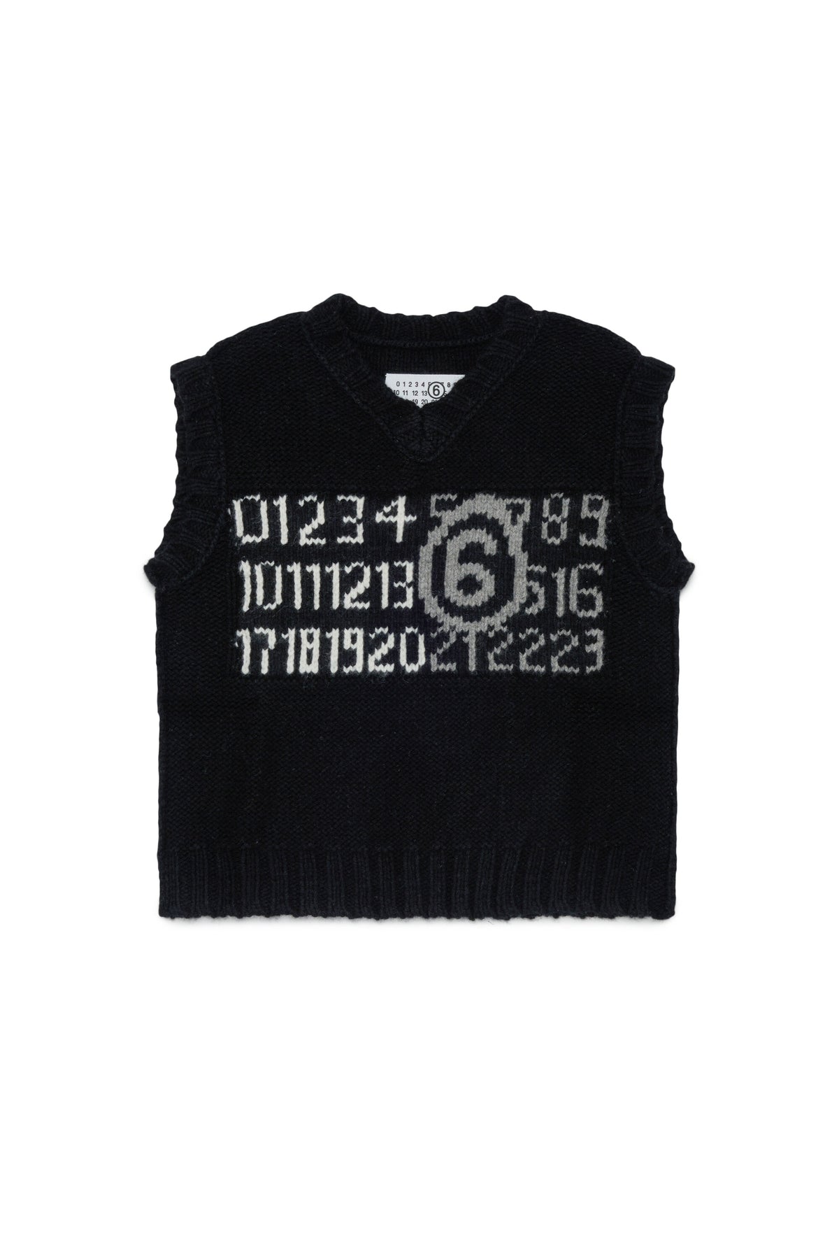 Gilet en maille sans manches avec logo