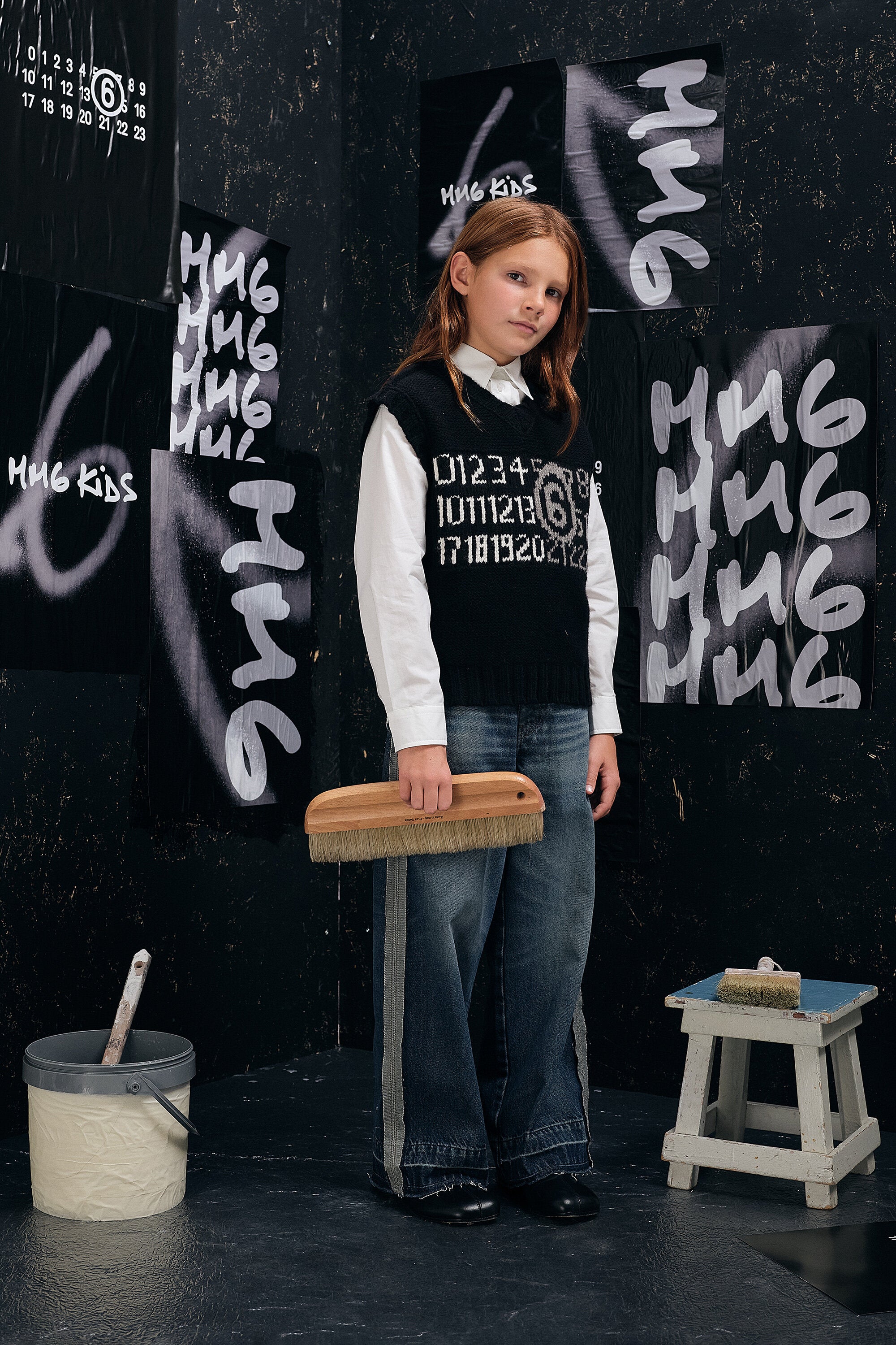 Gilet en maille sans manches avec logo