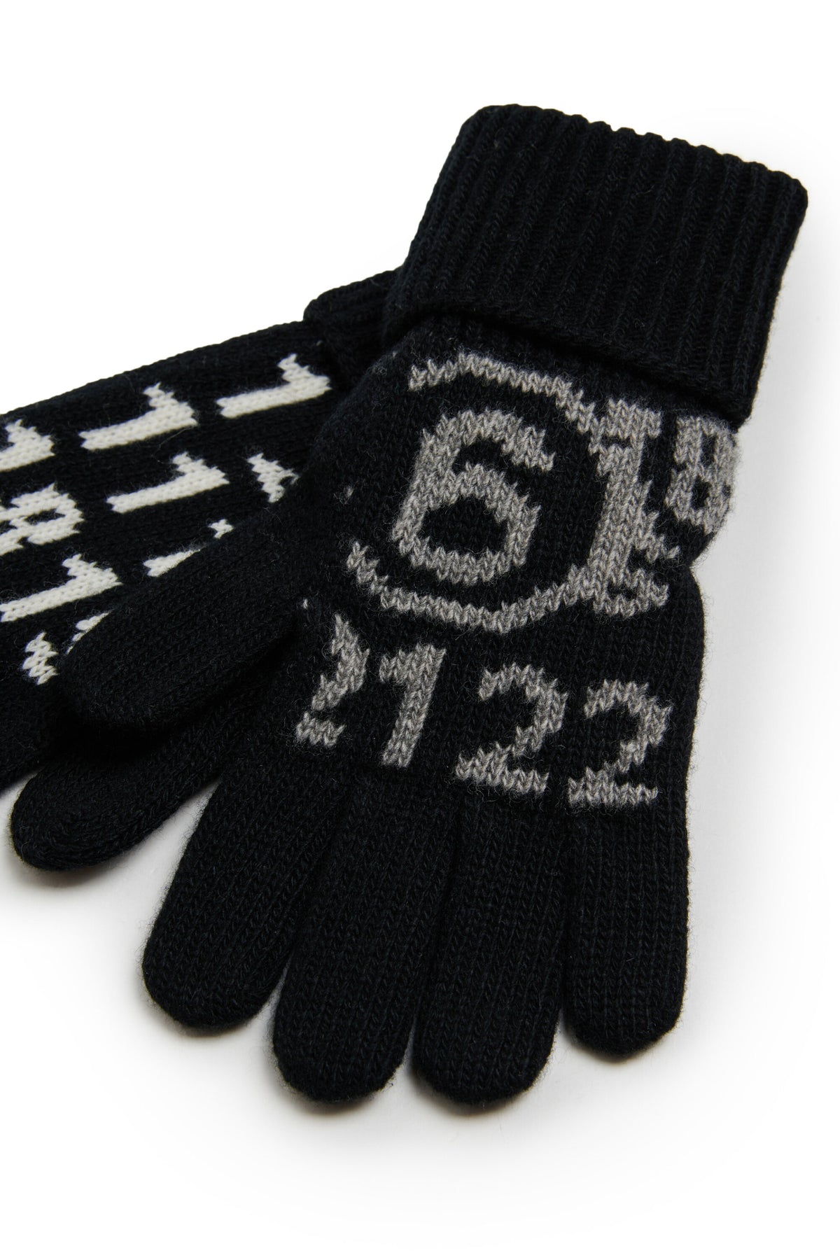 Guantes de punto con logo numérico
