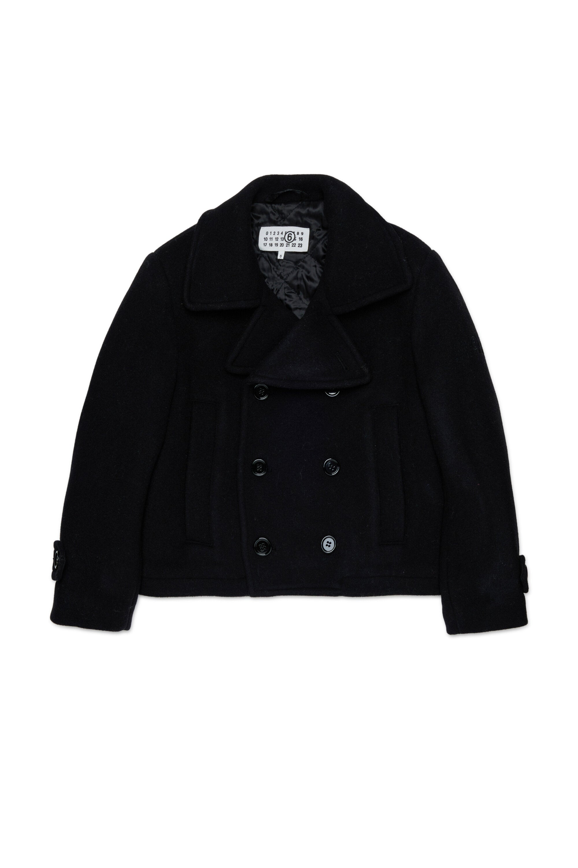 Double-breasted coat in wool blend