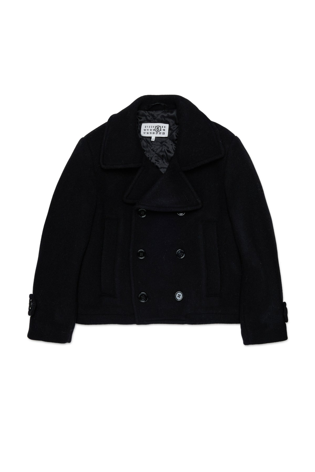Manteau croisé en mélange de laine