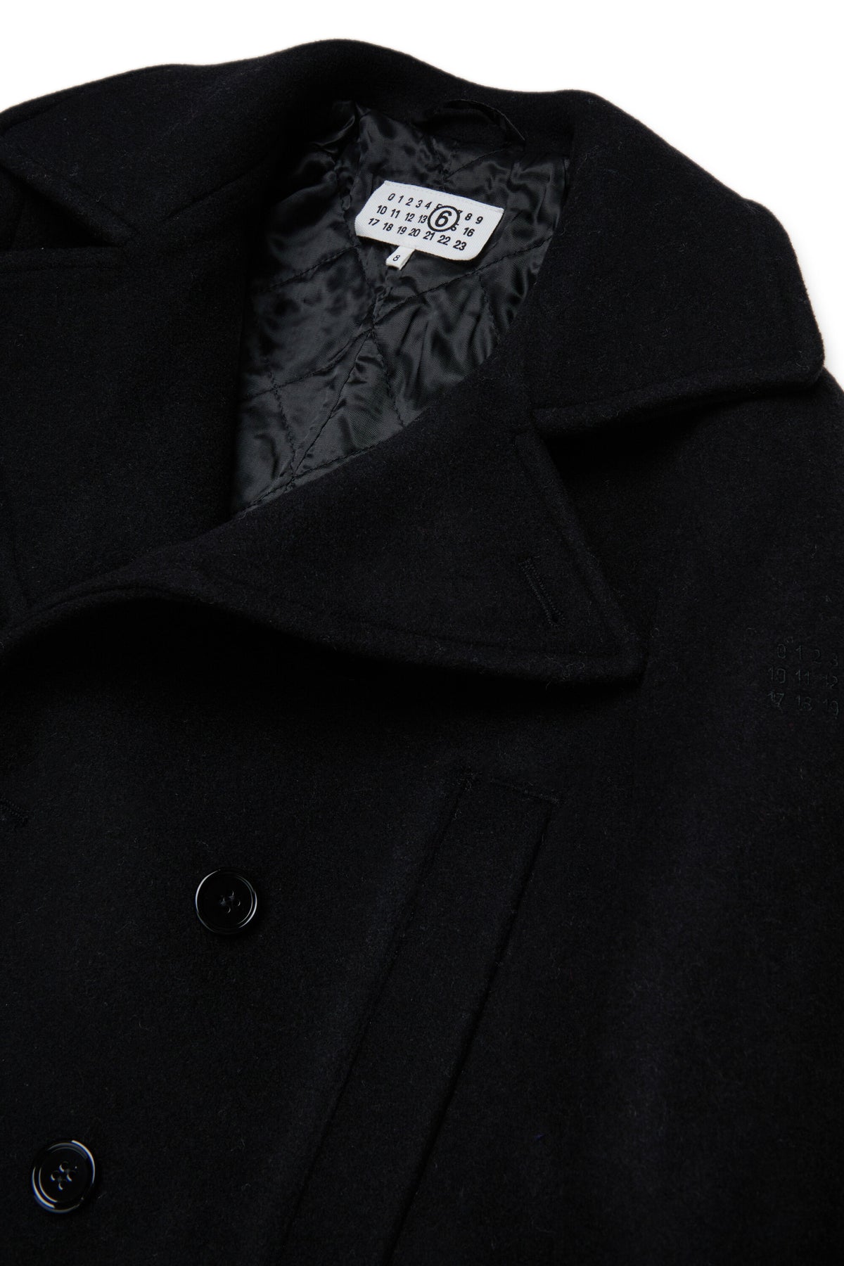 Manteau croisé en mélange de laine