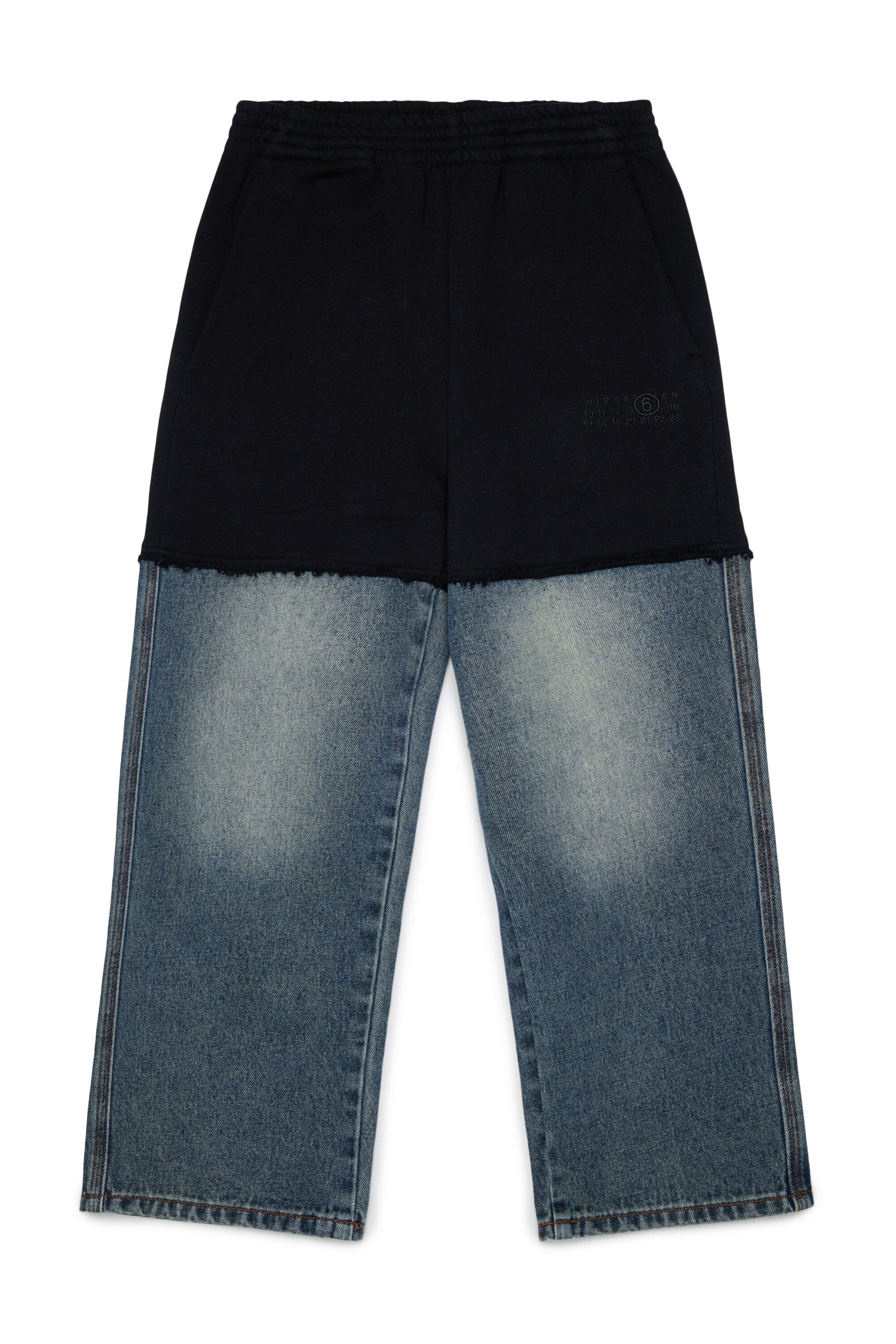 Pantalon en molleton et denim