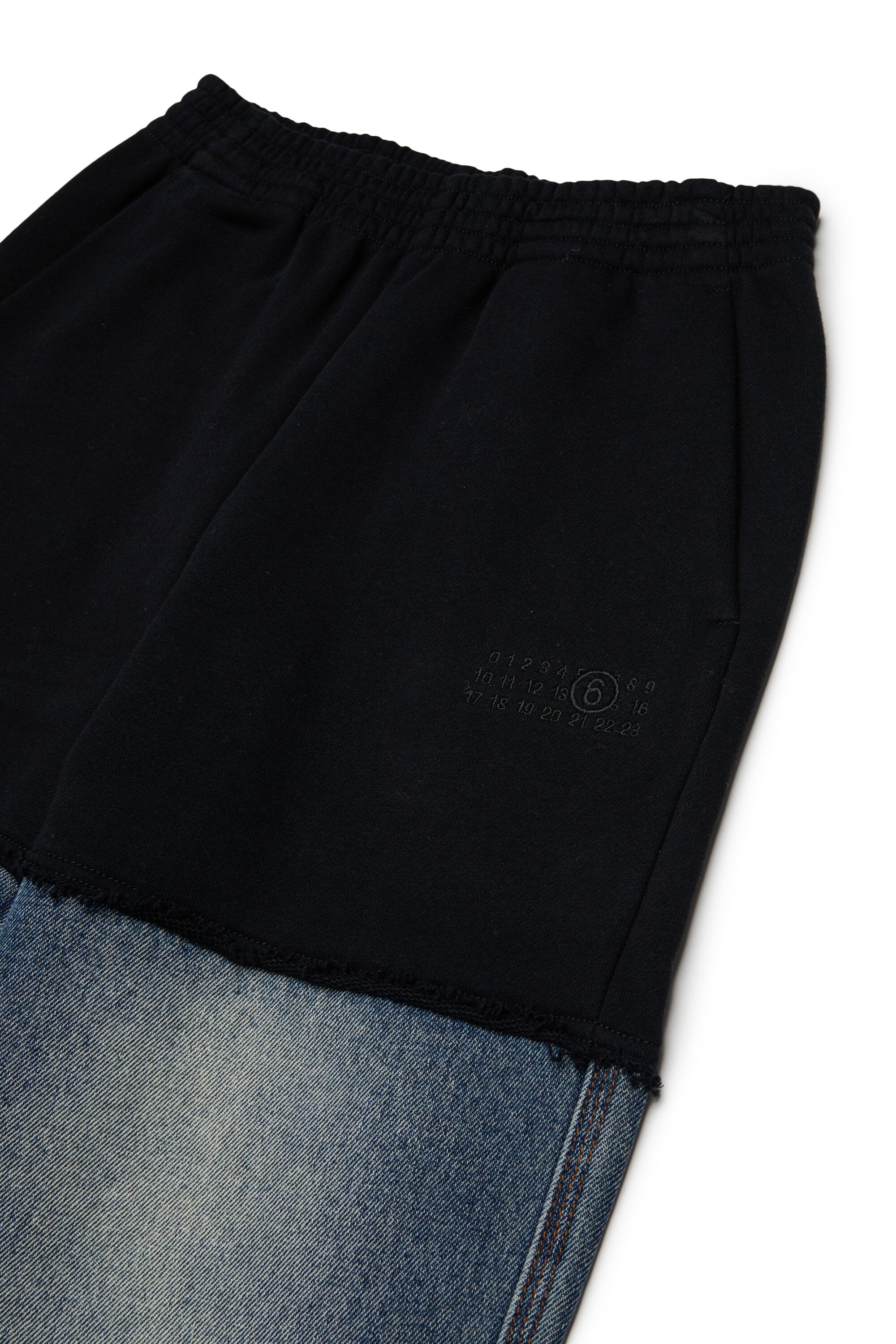 Pantalon en molleton et denim