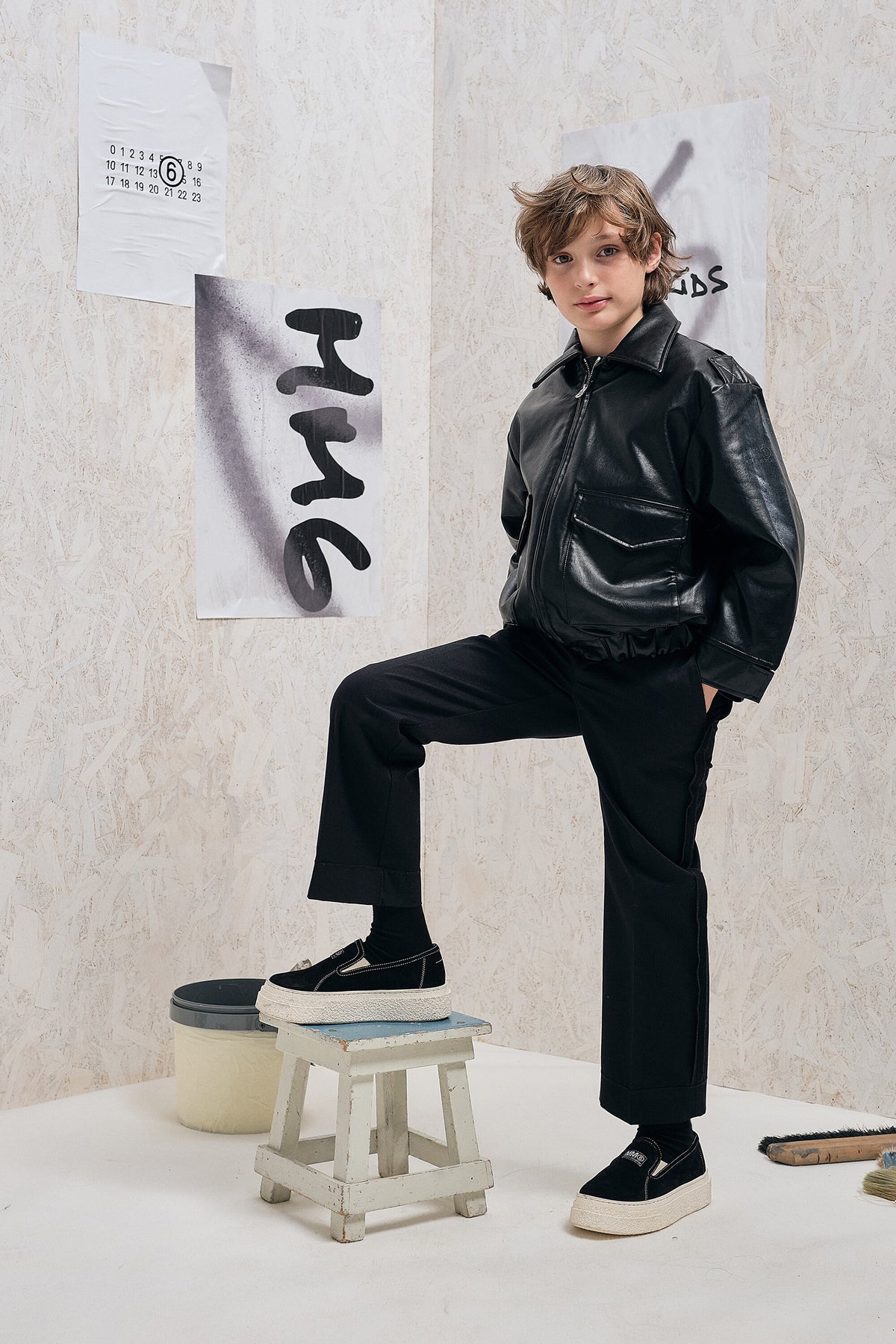 Formal straight-leg pants