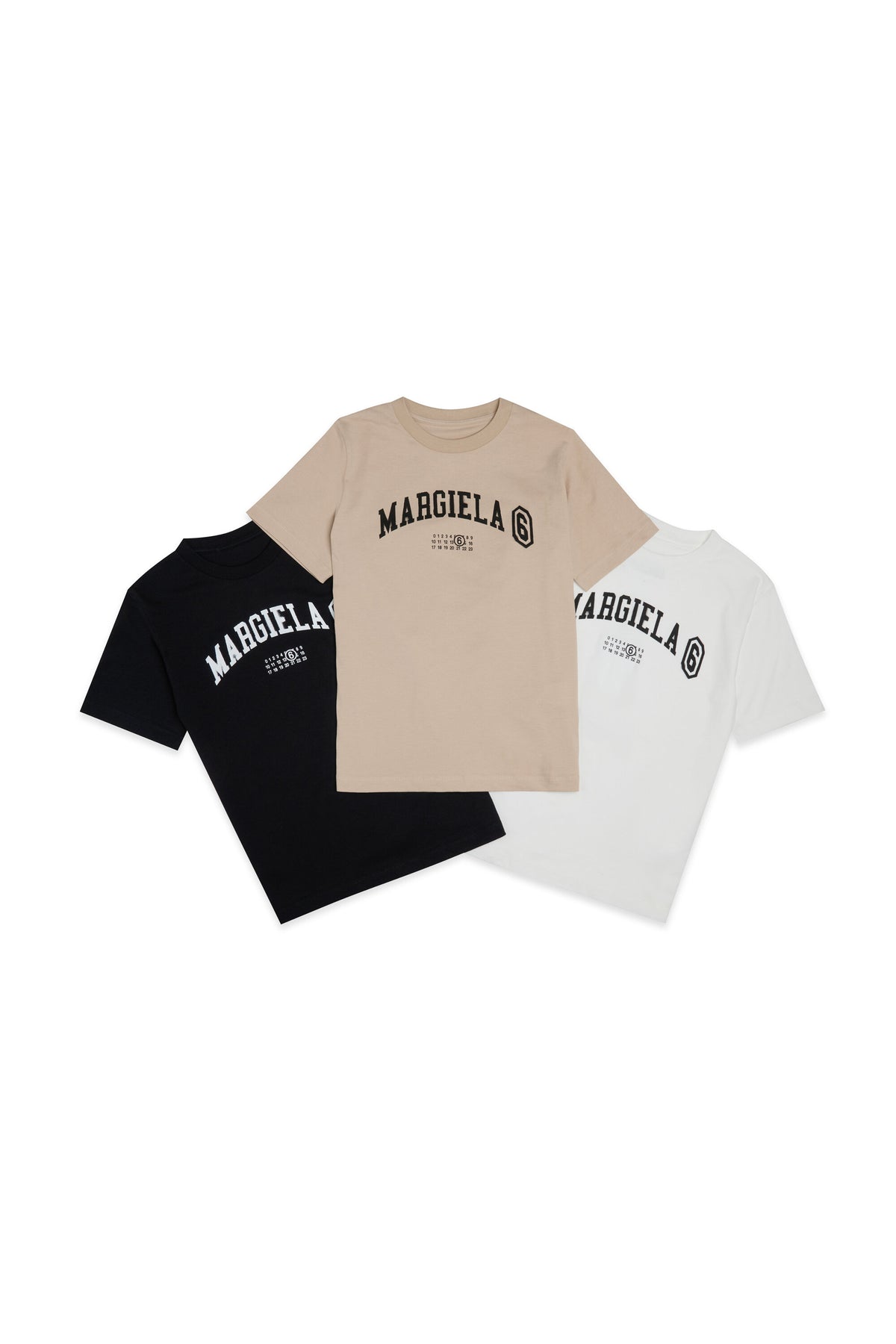 Set de camisetas de cuello redondo con logotipo