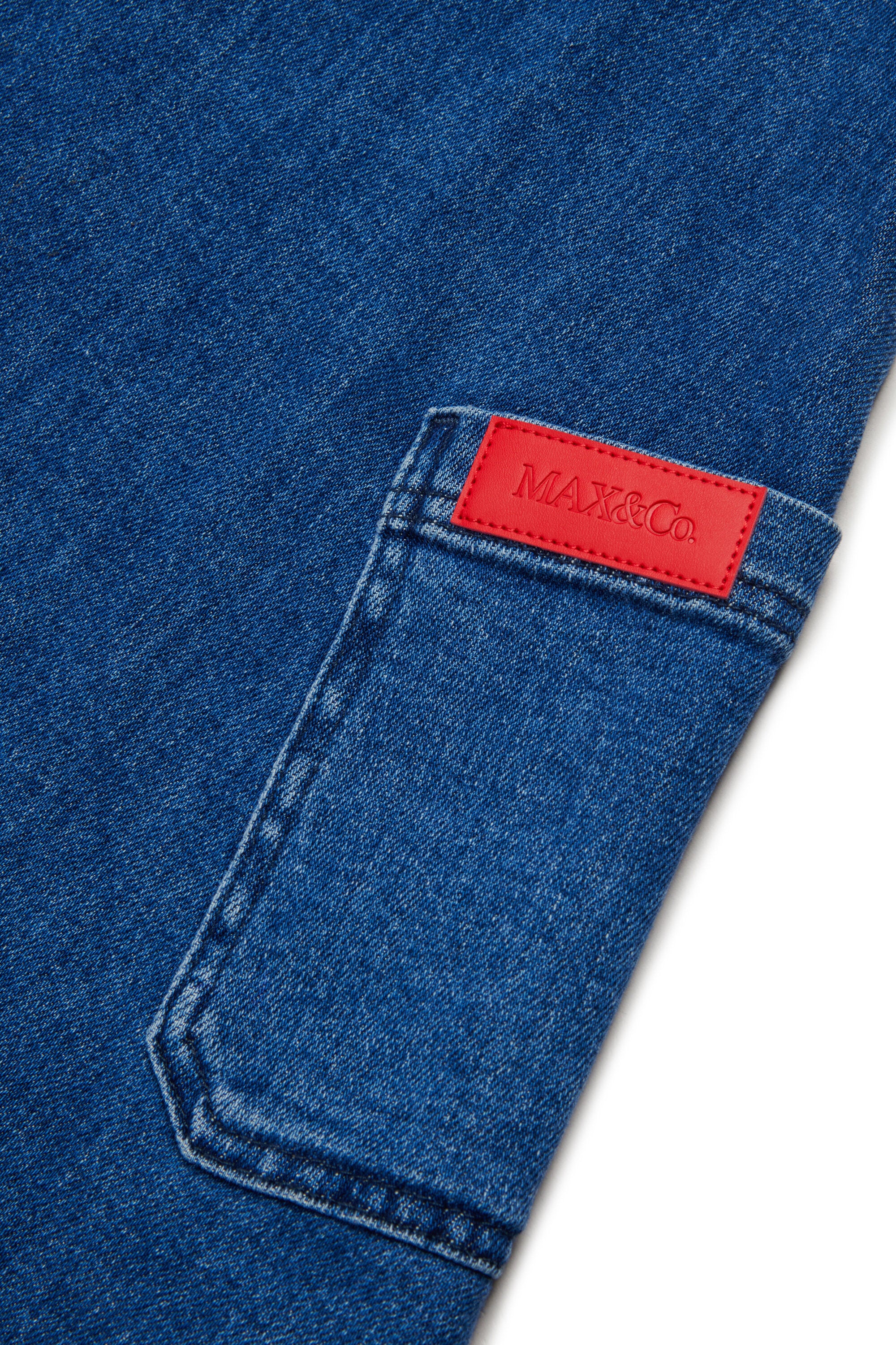Denim dress with logo