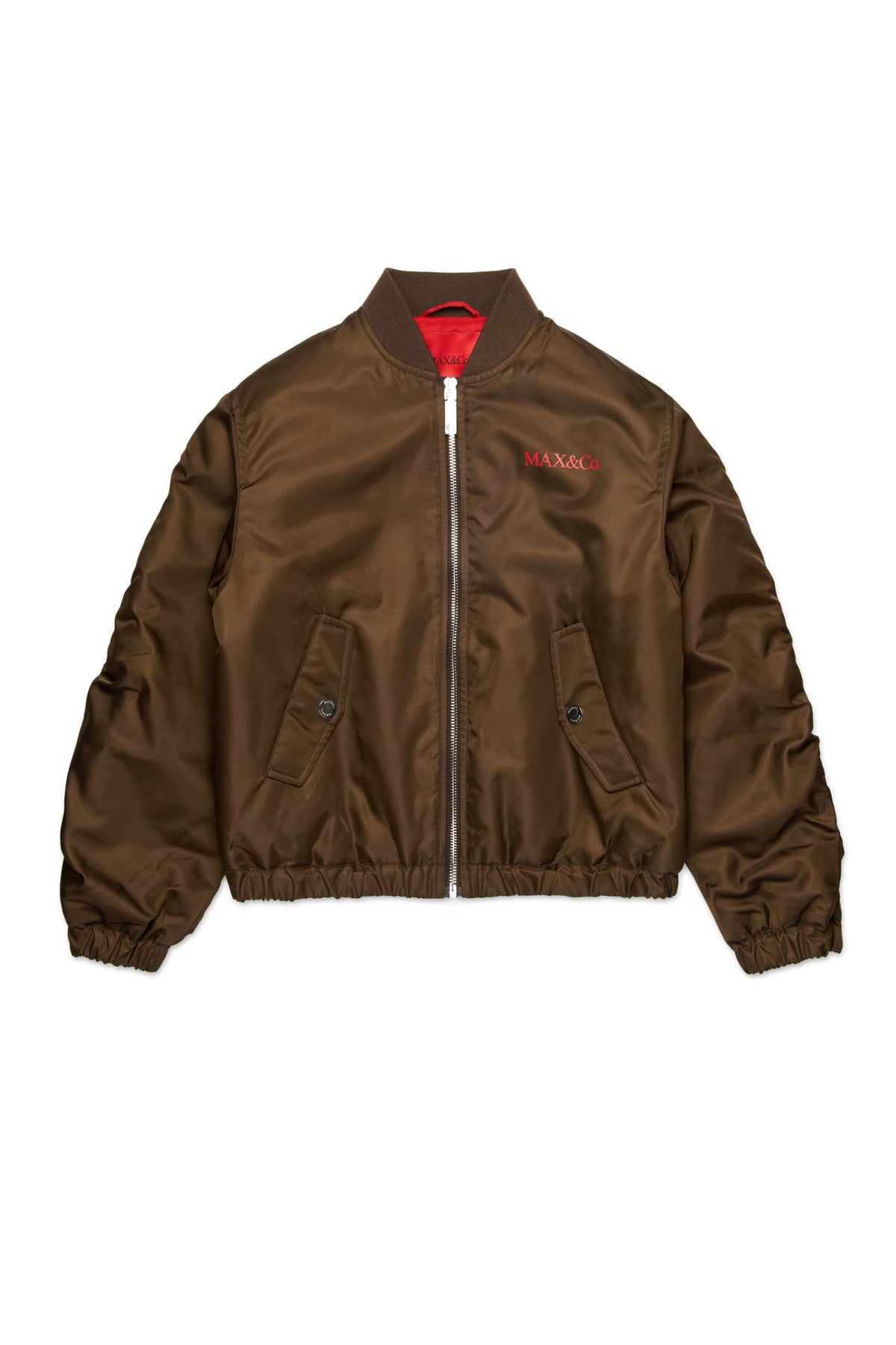 Cazadora bomber con logo estampado