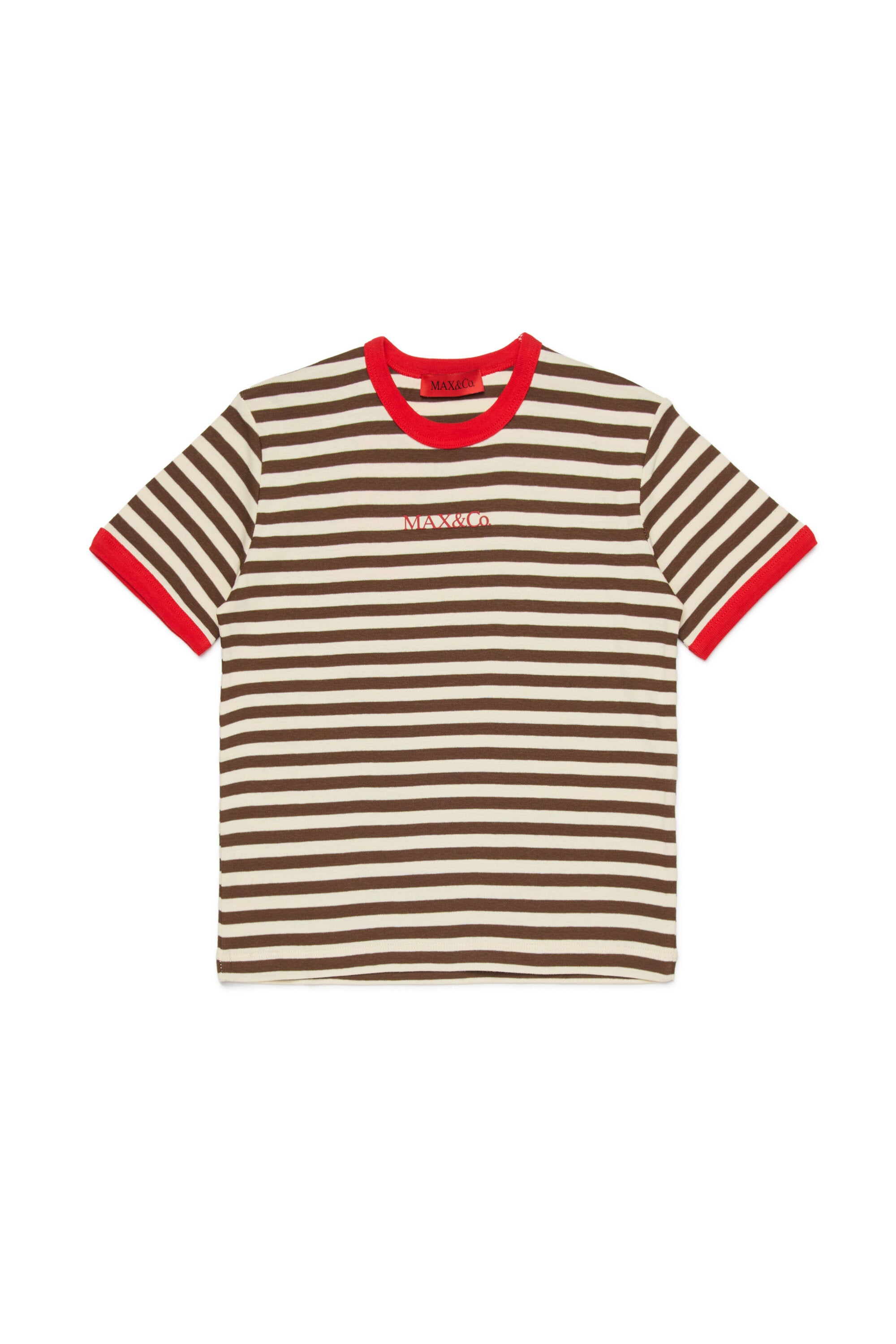 Camiseta de rayas con logo