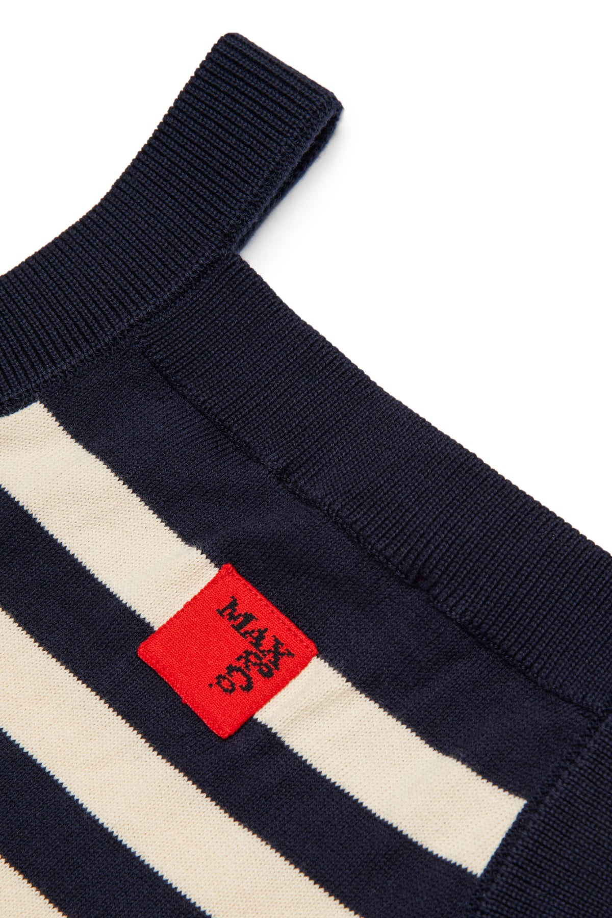 Top en maille à rayures avec logo