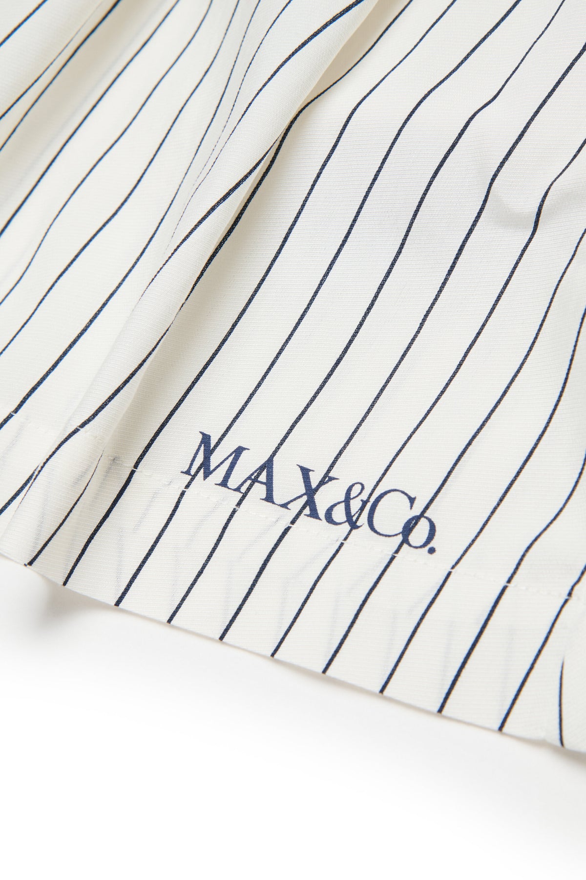 Striped skirt with logo