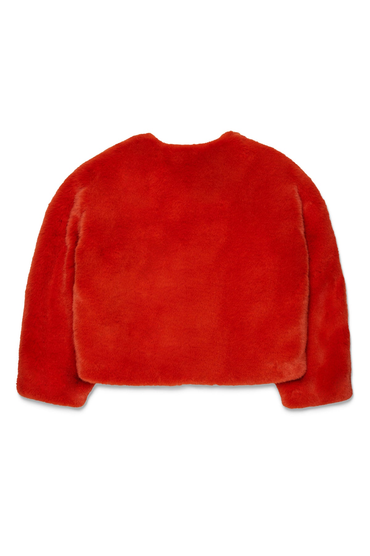 Veste en fausse fourrure avec logo