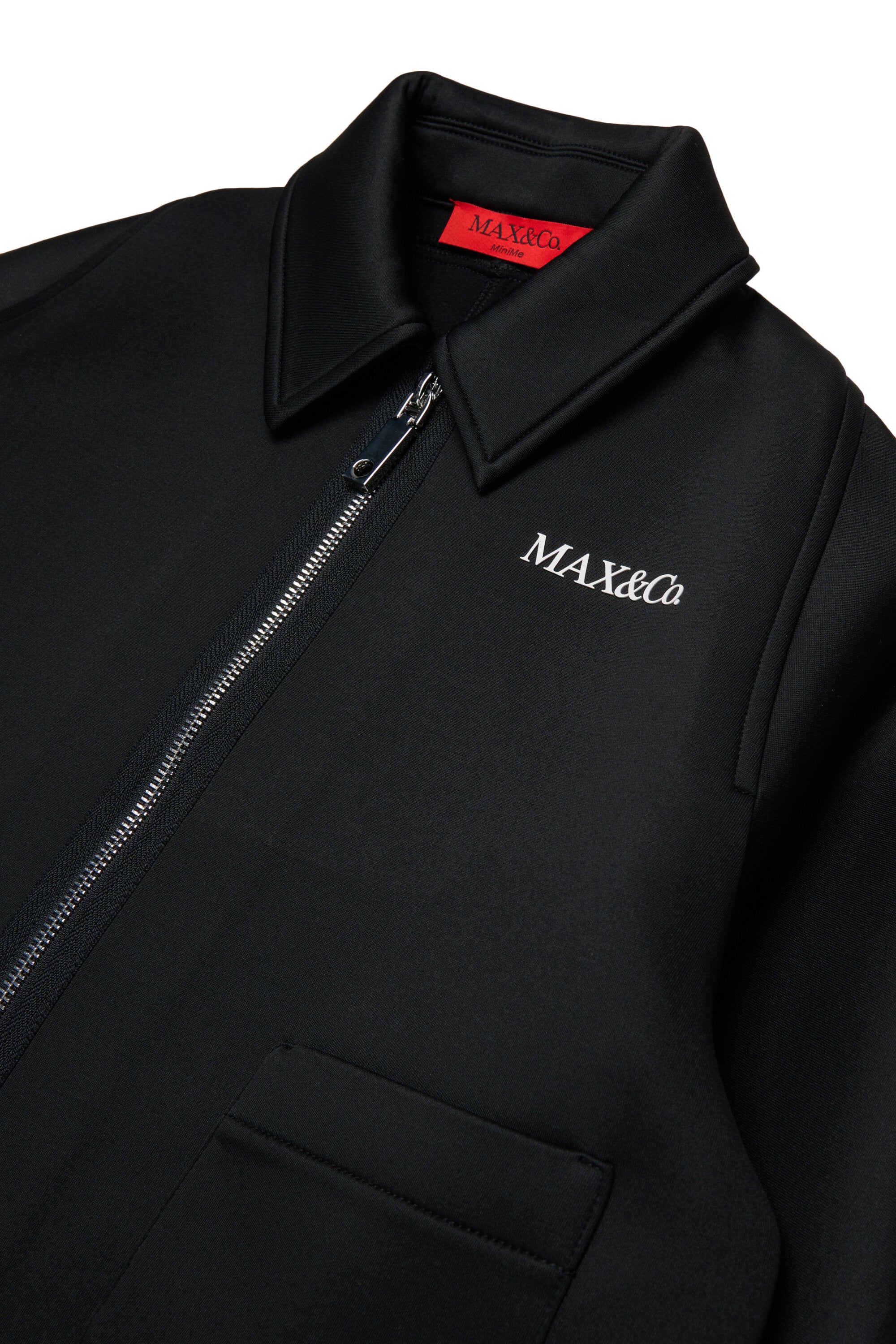 Short jacket with printed logo
