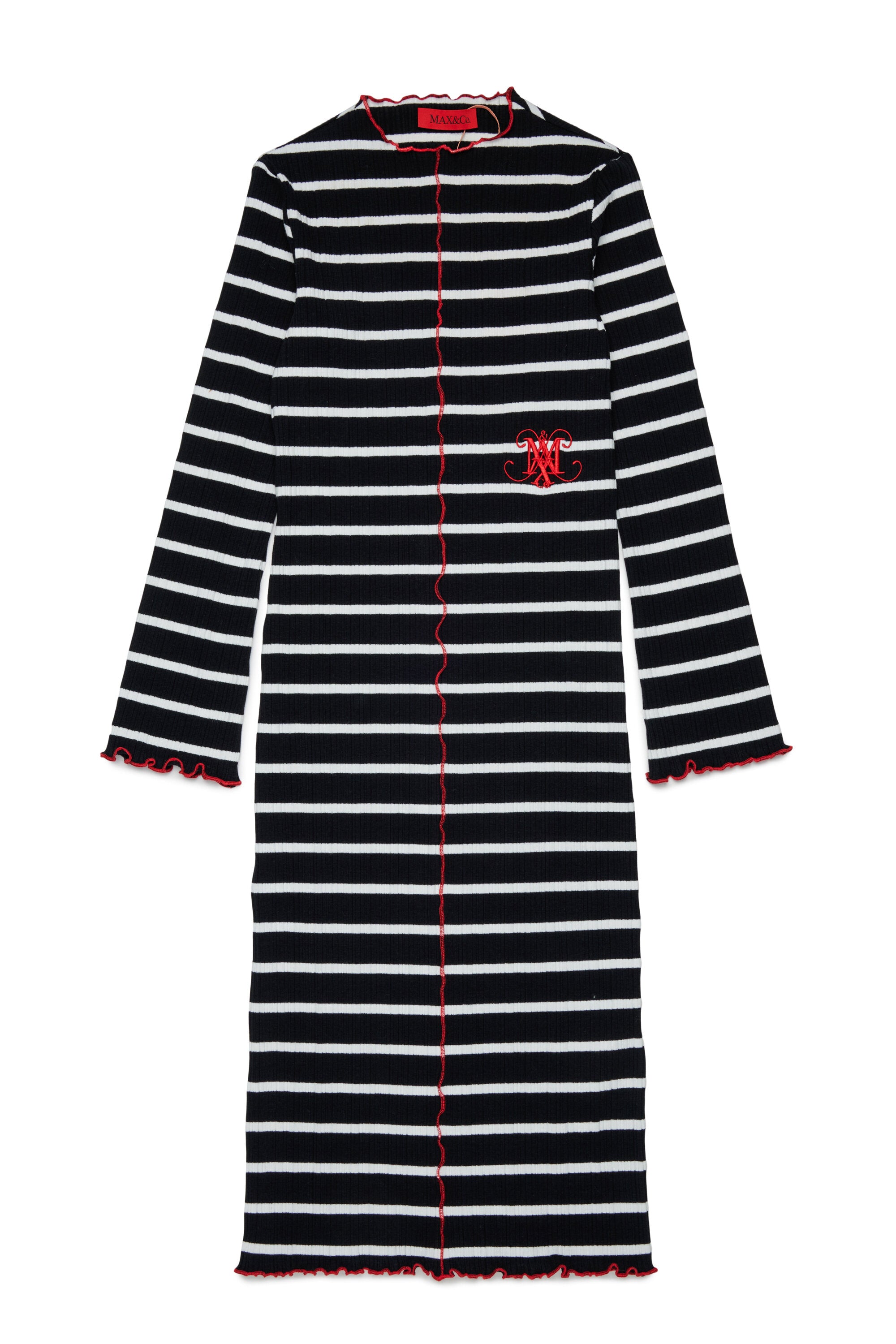 Robe à rayures avec logo