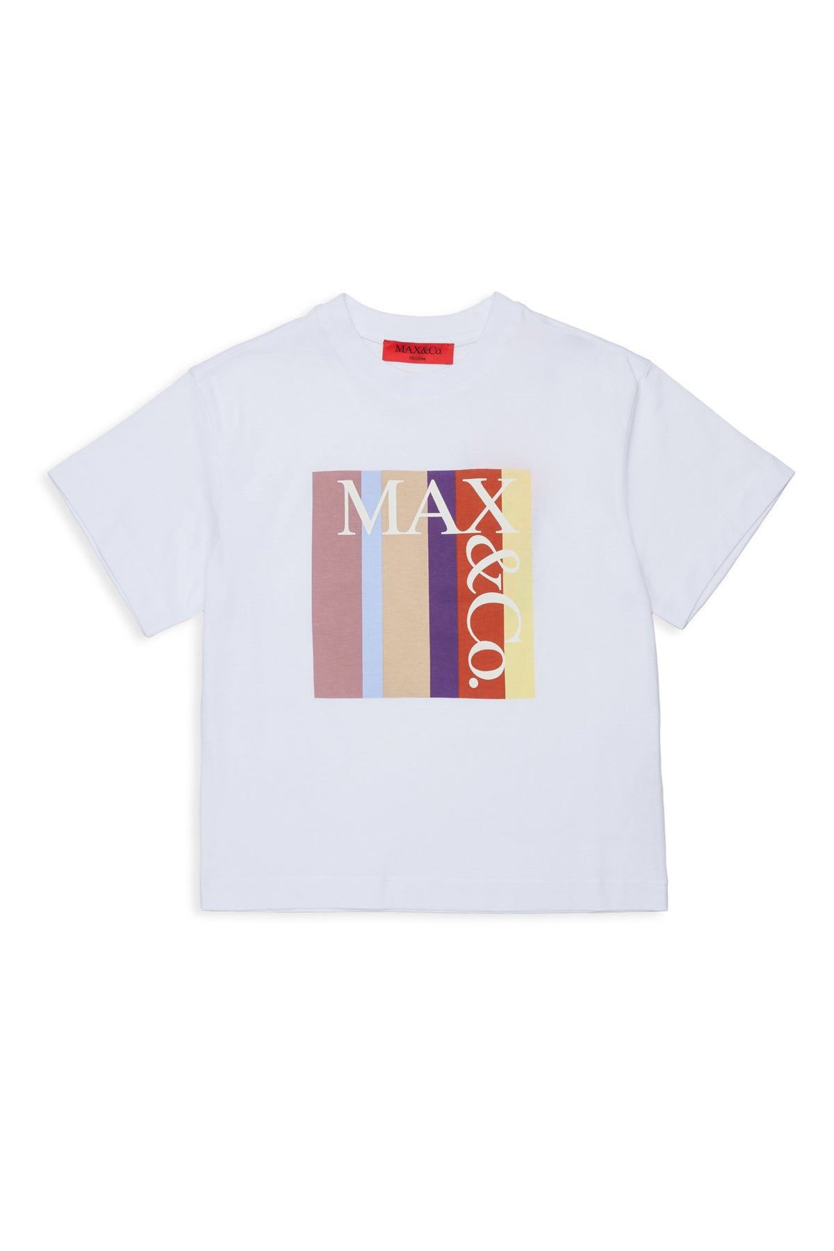 T-shirt avec logo multicolore sur le devant