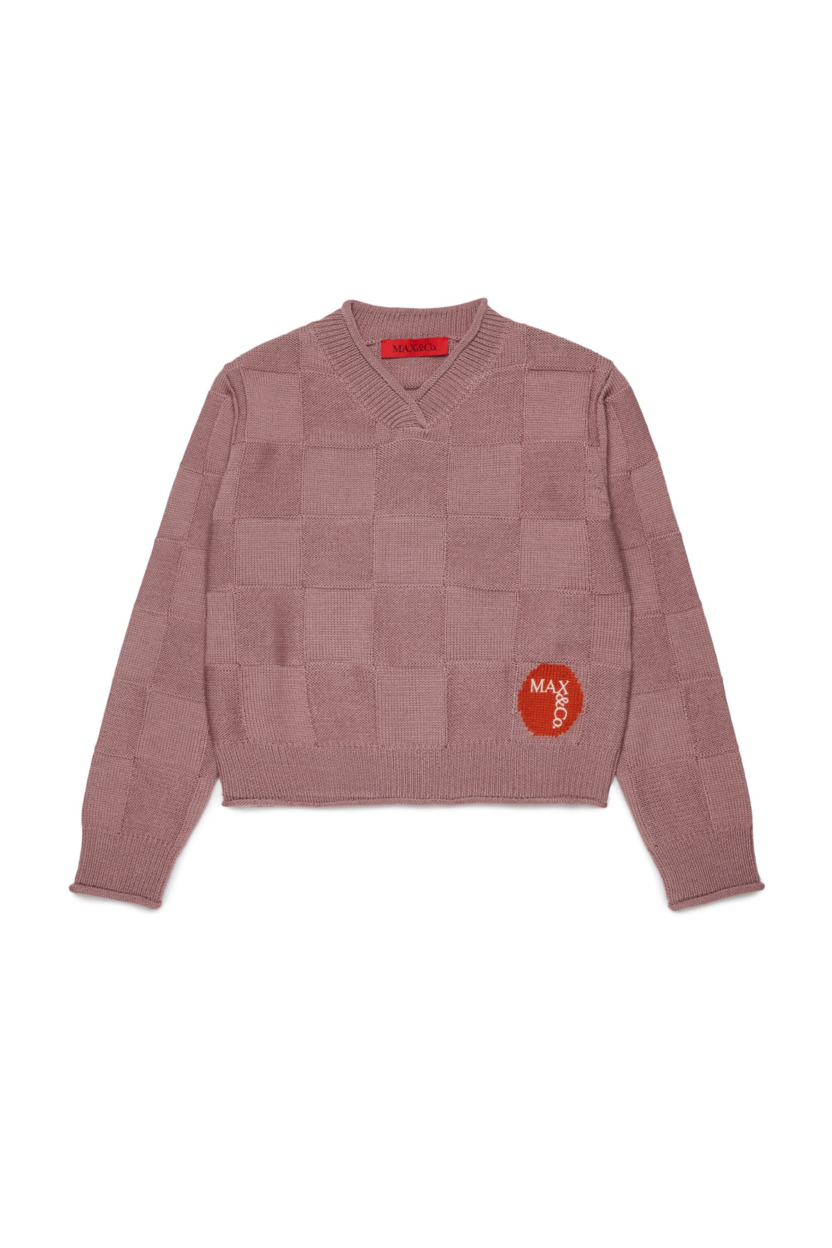 Pull à col en V avec logo