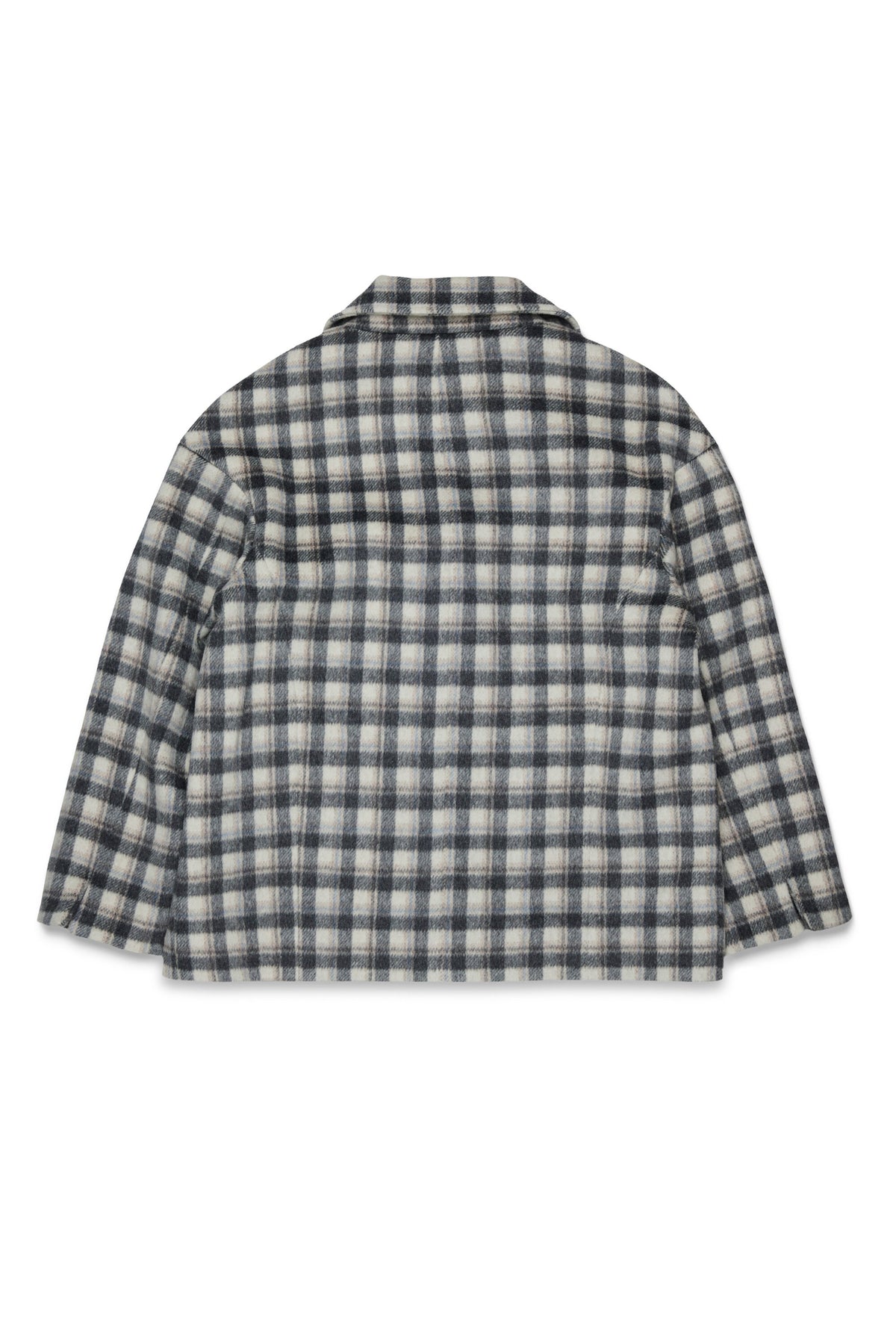 Manteau croisé à carreaux