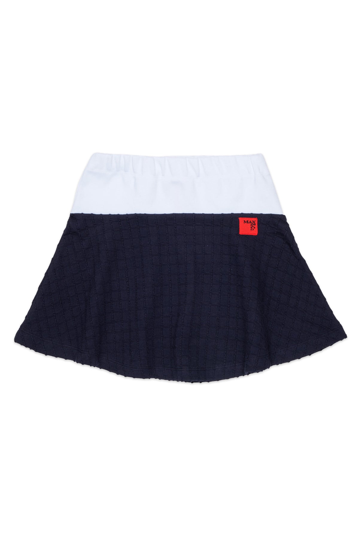 Short skirt with elastic band and logo