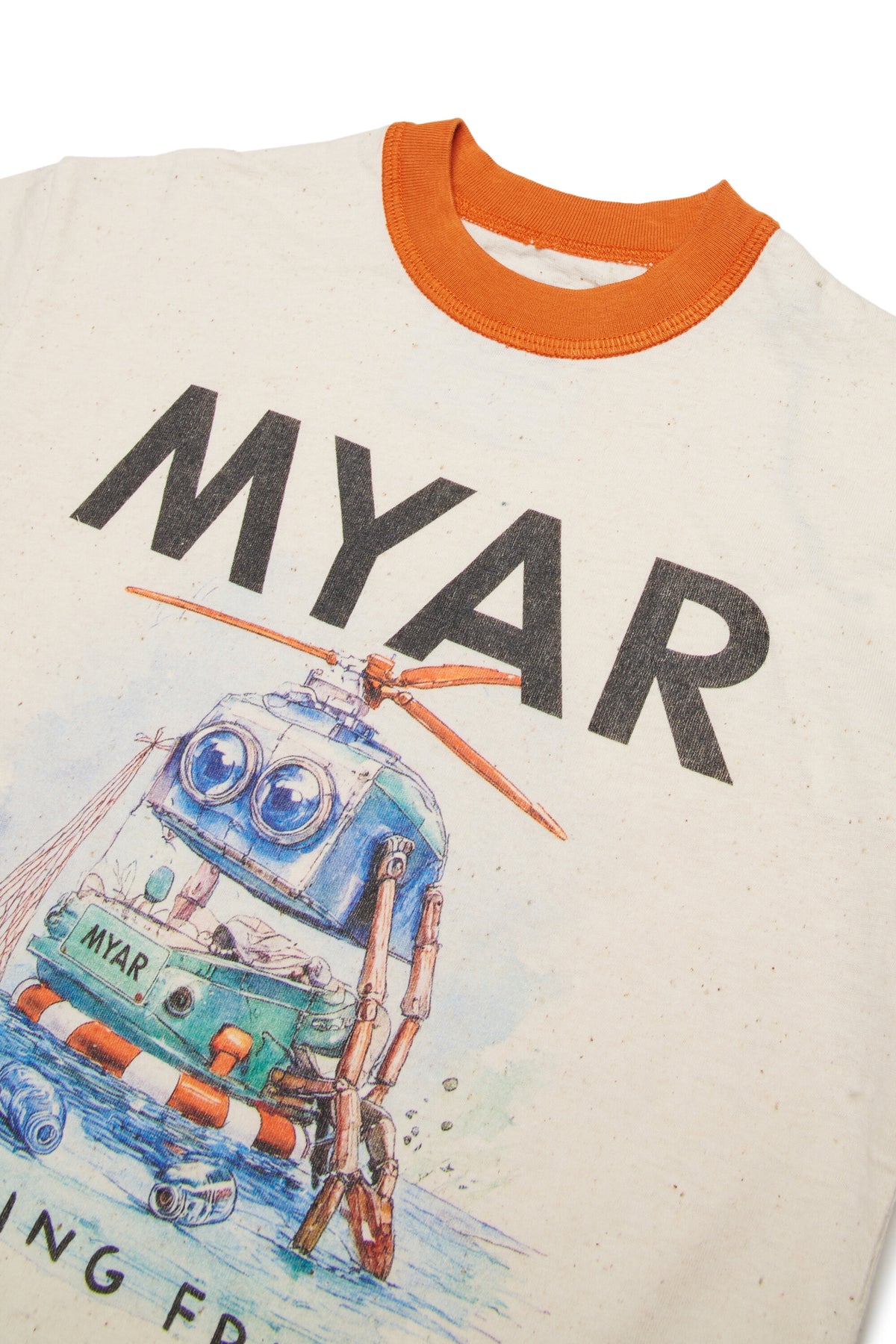 T-shirt avec imprimé robot col rond