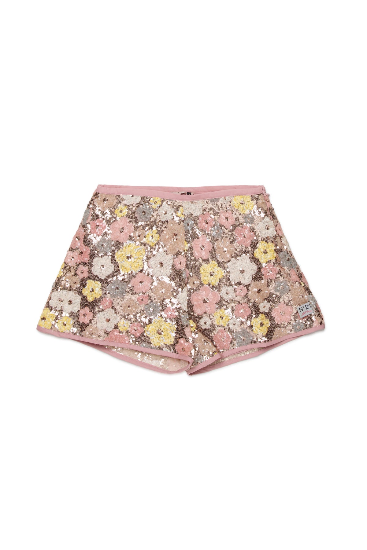 Shorts de estampado floral con logo
