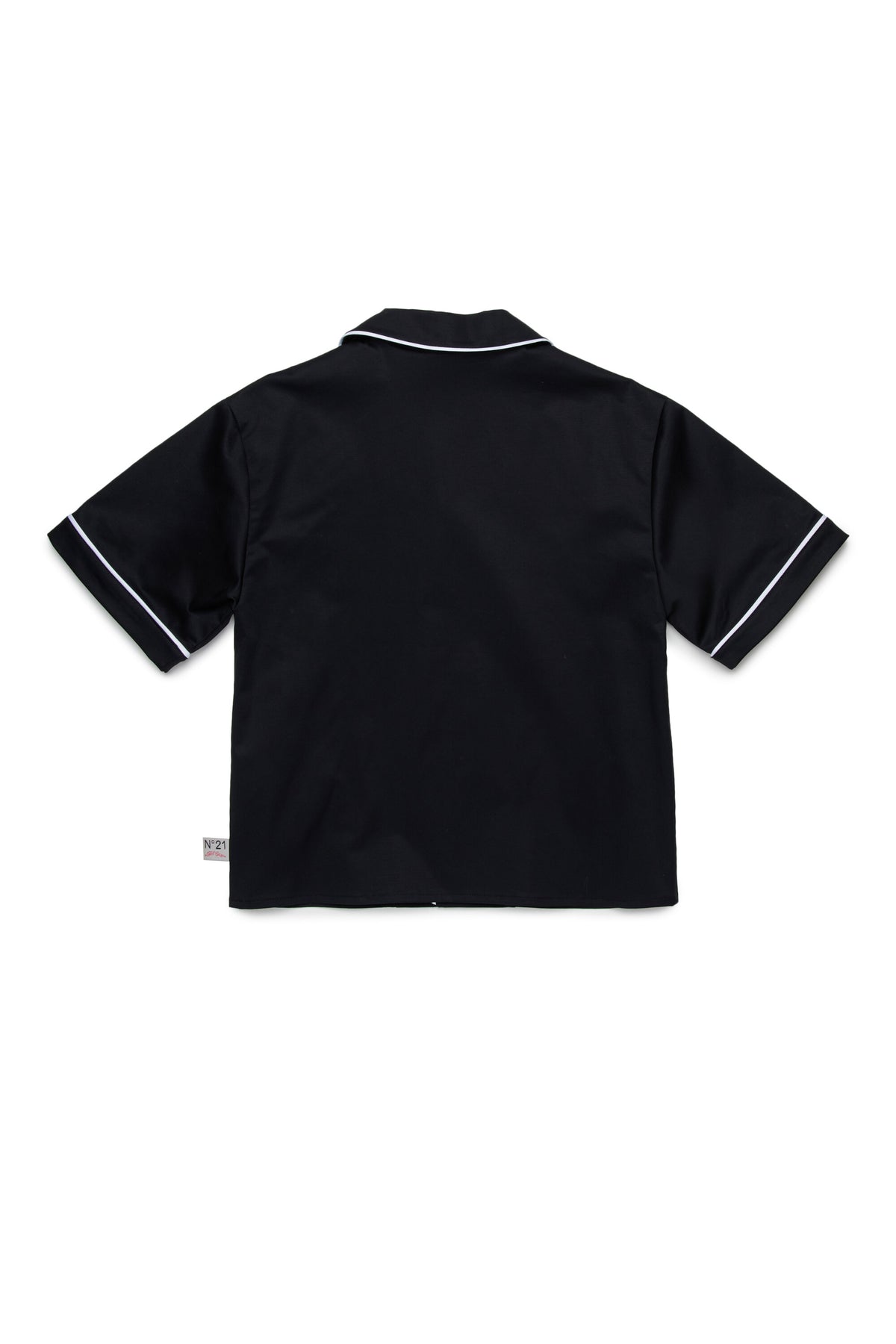 Chemise manches courtes, finitions contrastées
