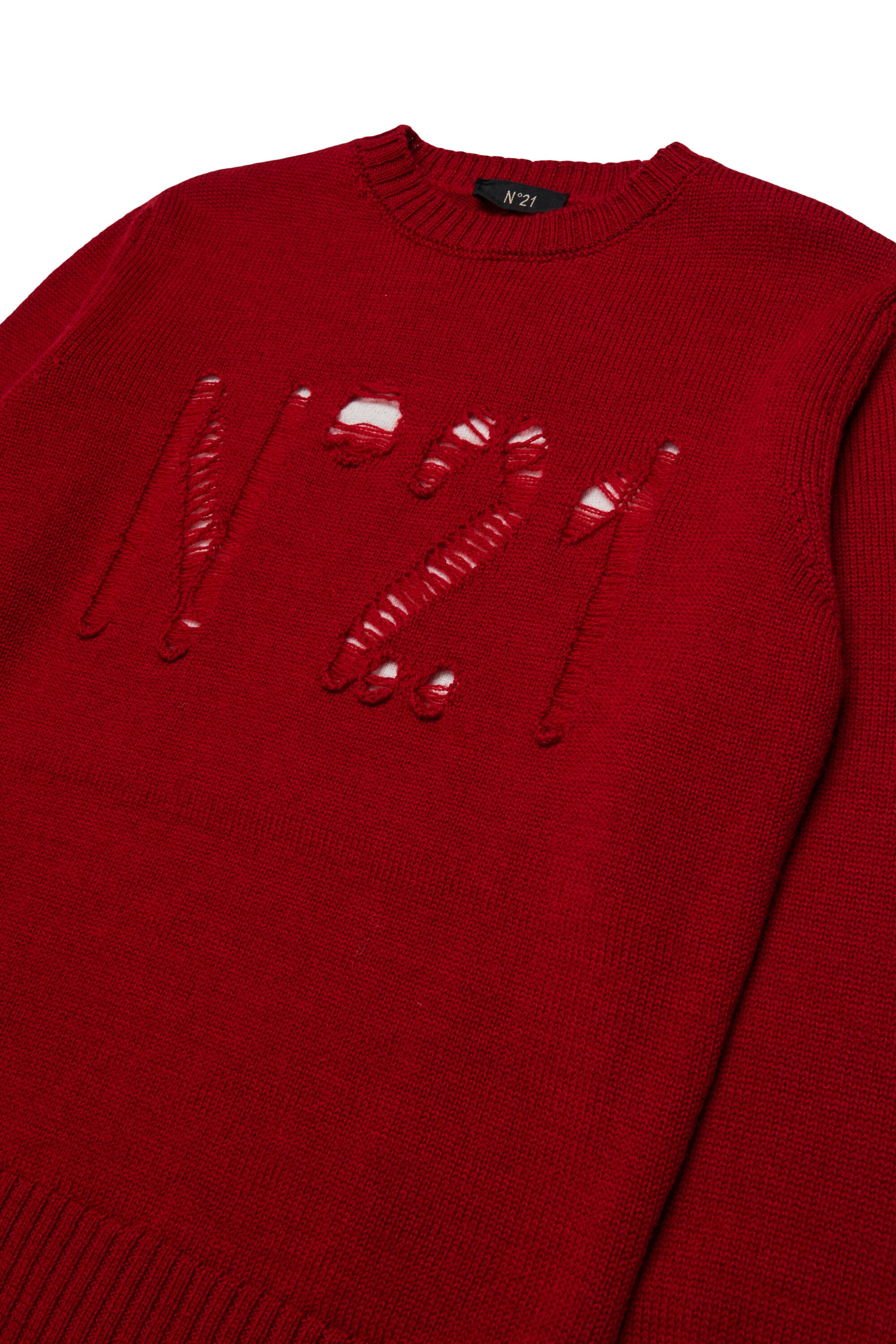 Pull col rond avec logo