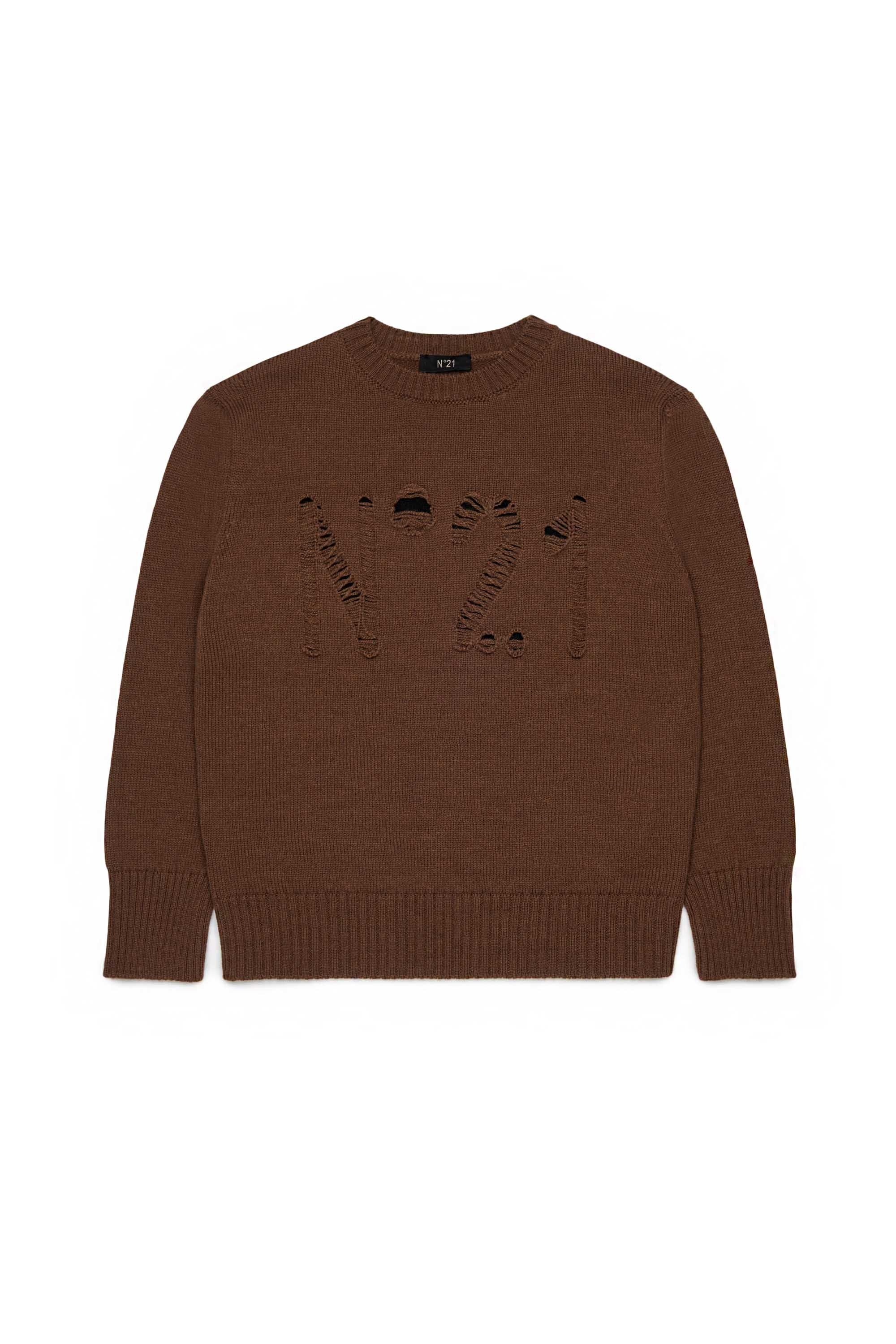Pull col rond avec logo