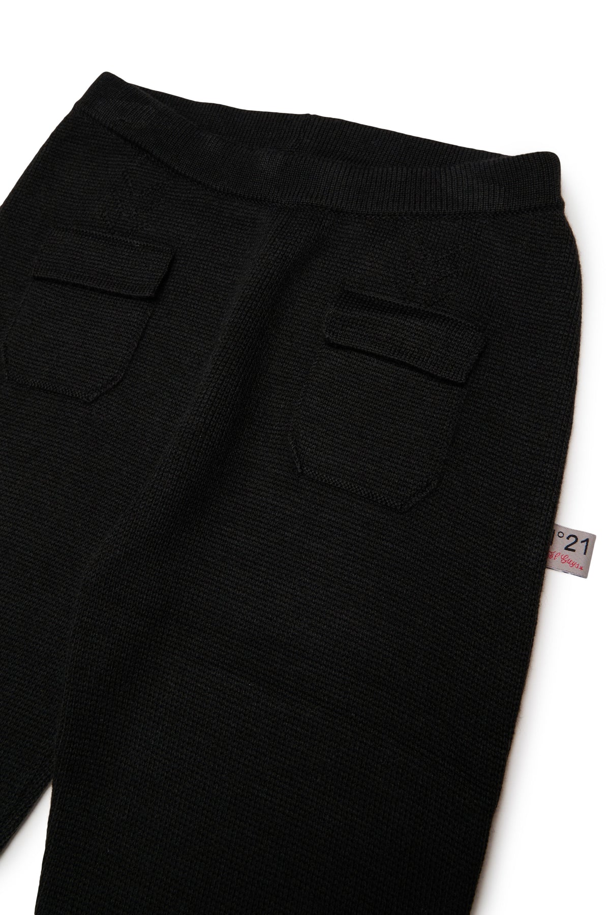 Pantalon flare en maille côtelée