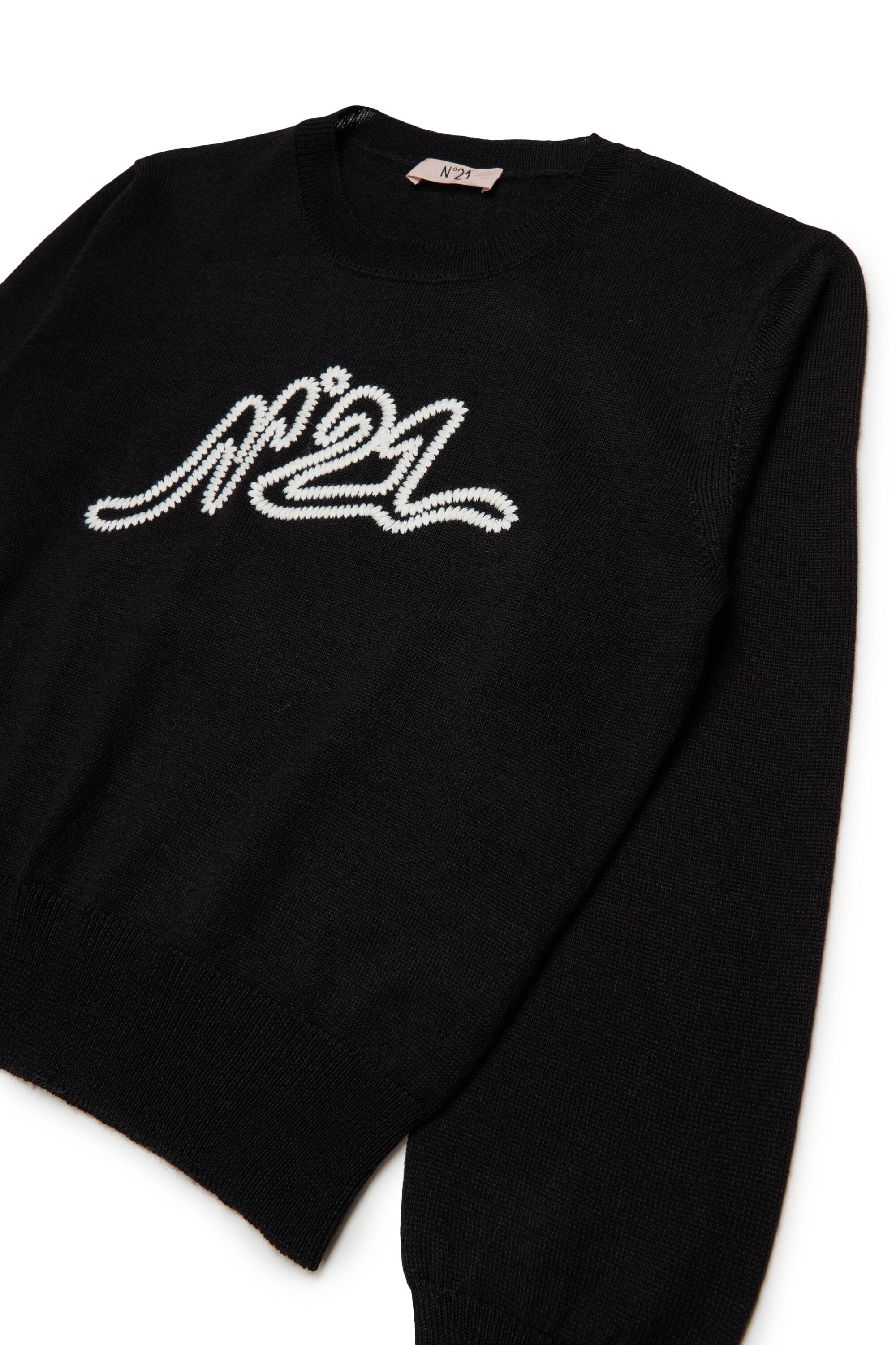 Pull col rond avec logo