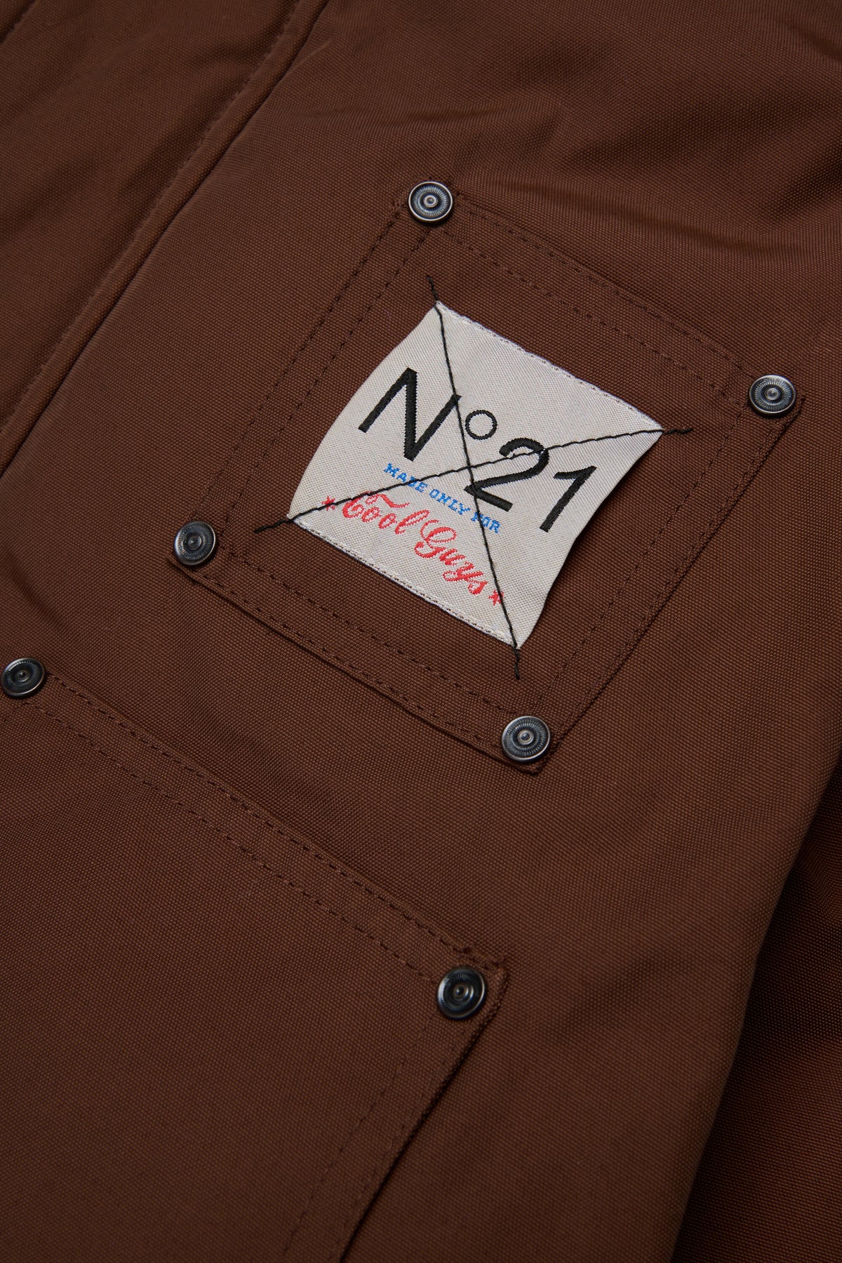 Padded jacket with printed logo