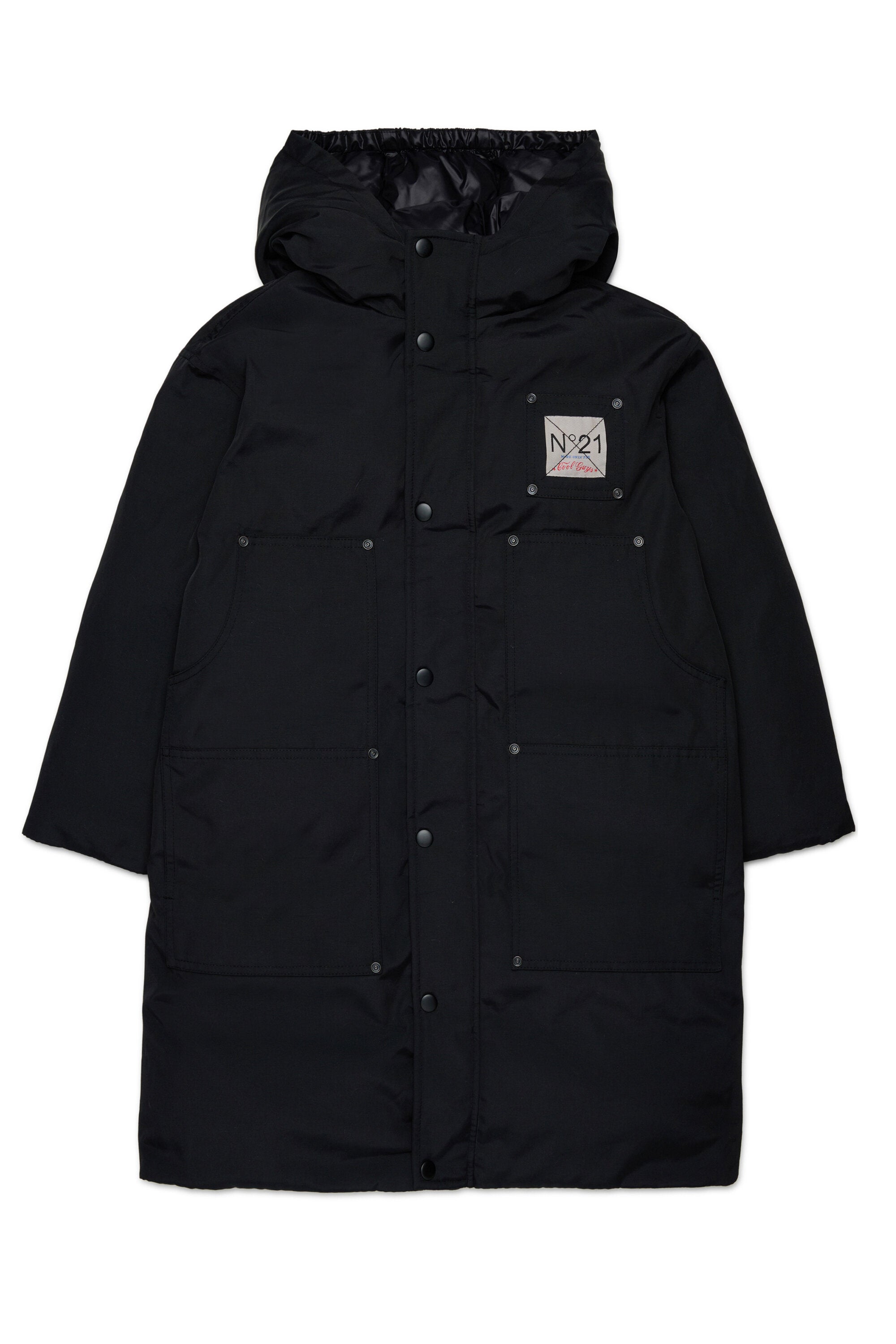 Chaqueta acolchada con logo estampado