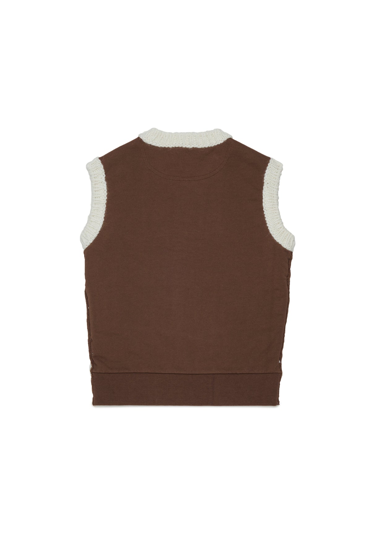 Knitted vest with logo