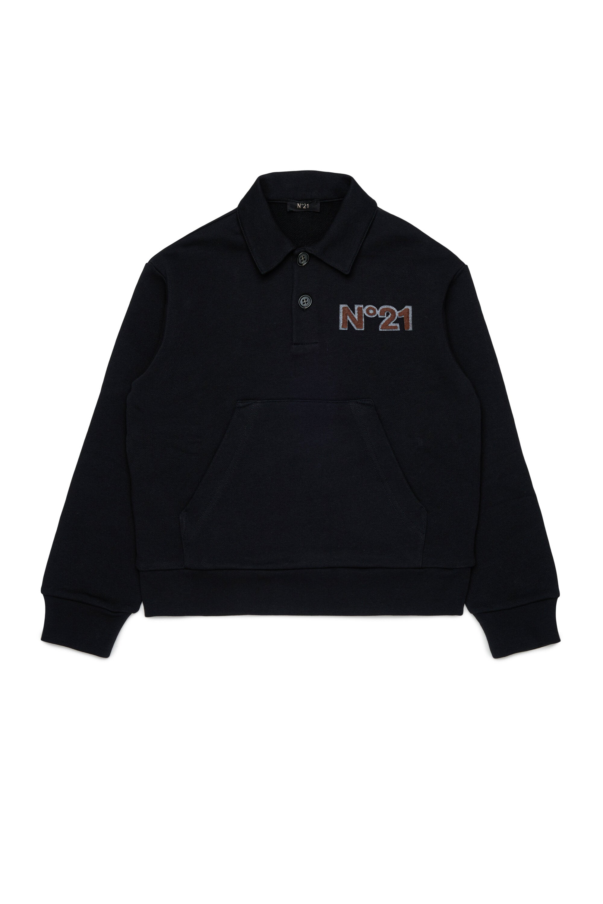 Sweat-shirt avec collet et logo
