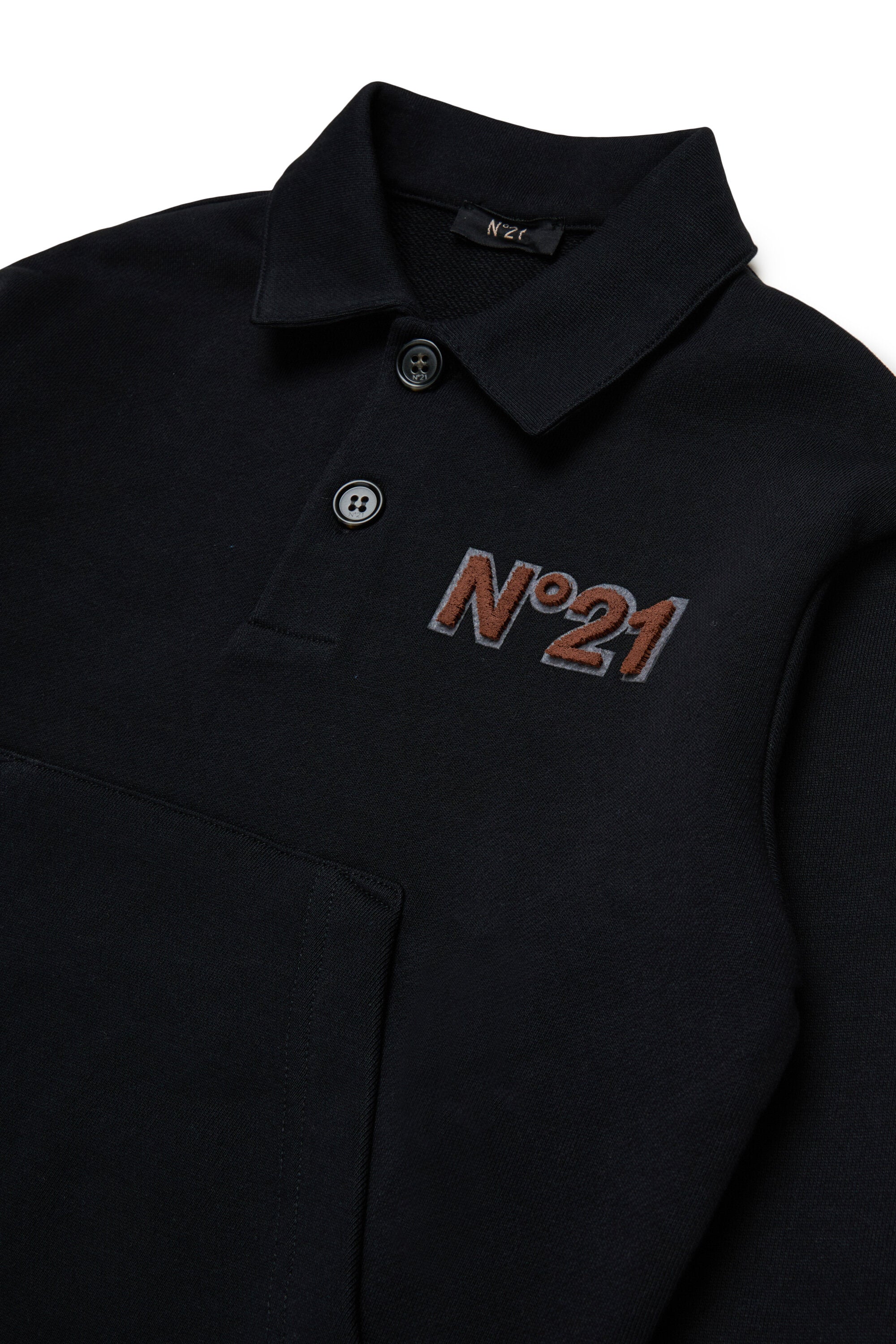 Sweat-shirt avec collet et logo